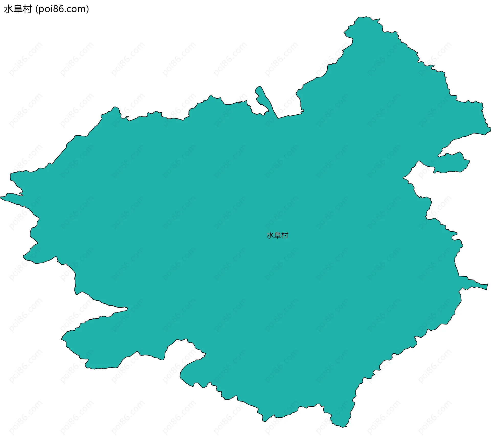 水阜村边界地图