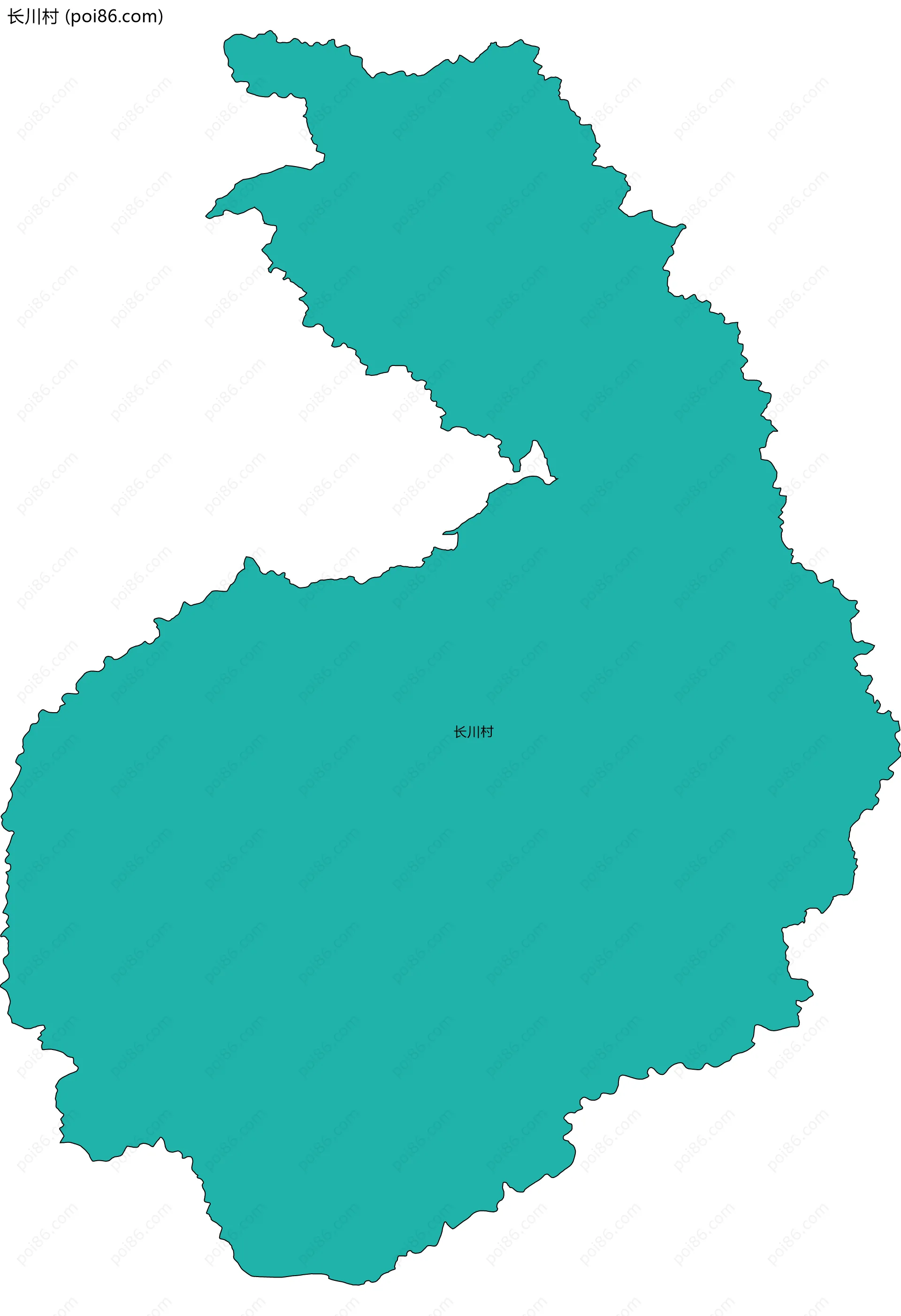 长川村边界地图