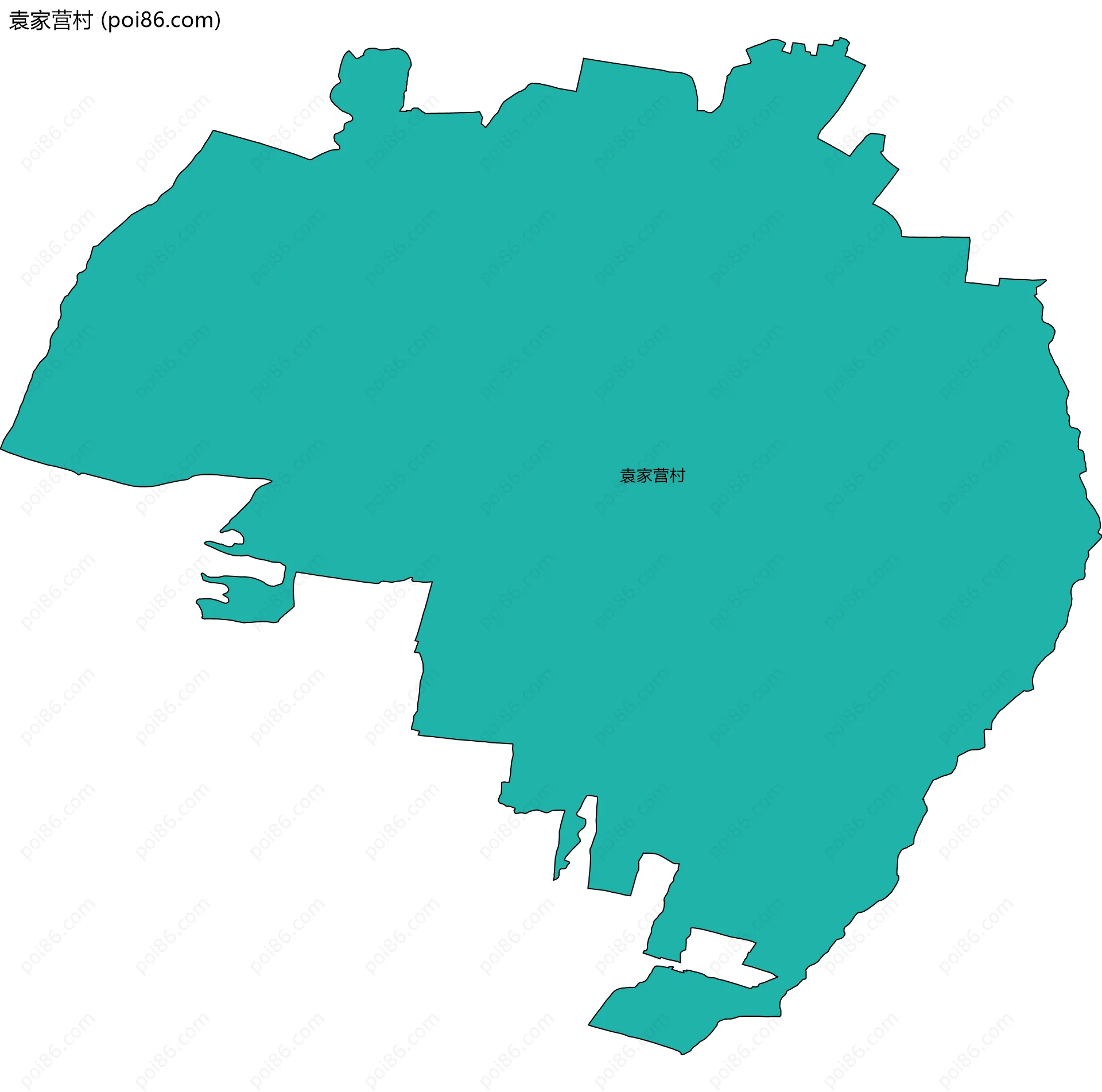 袁家营村边界地图