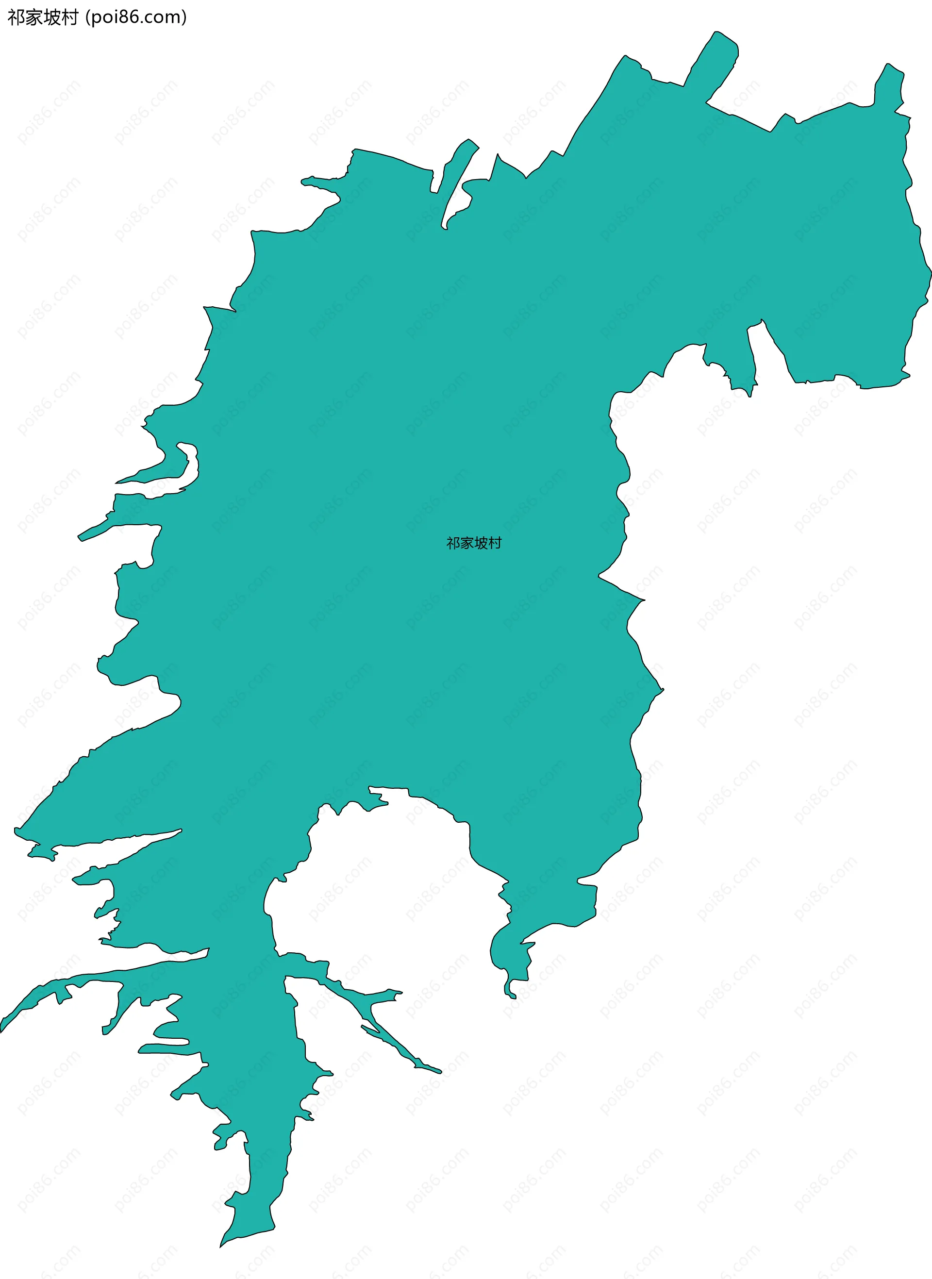 祁家坡村边界地图