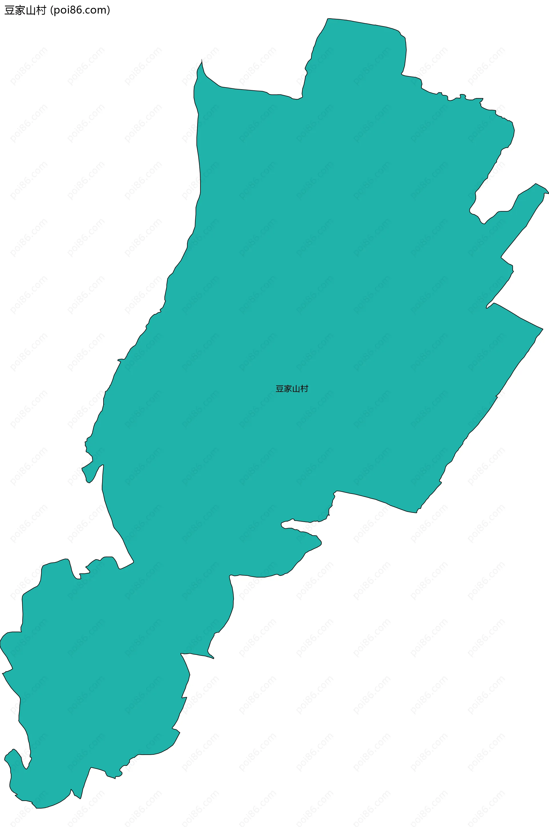 豆家山村边界地图