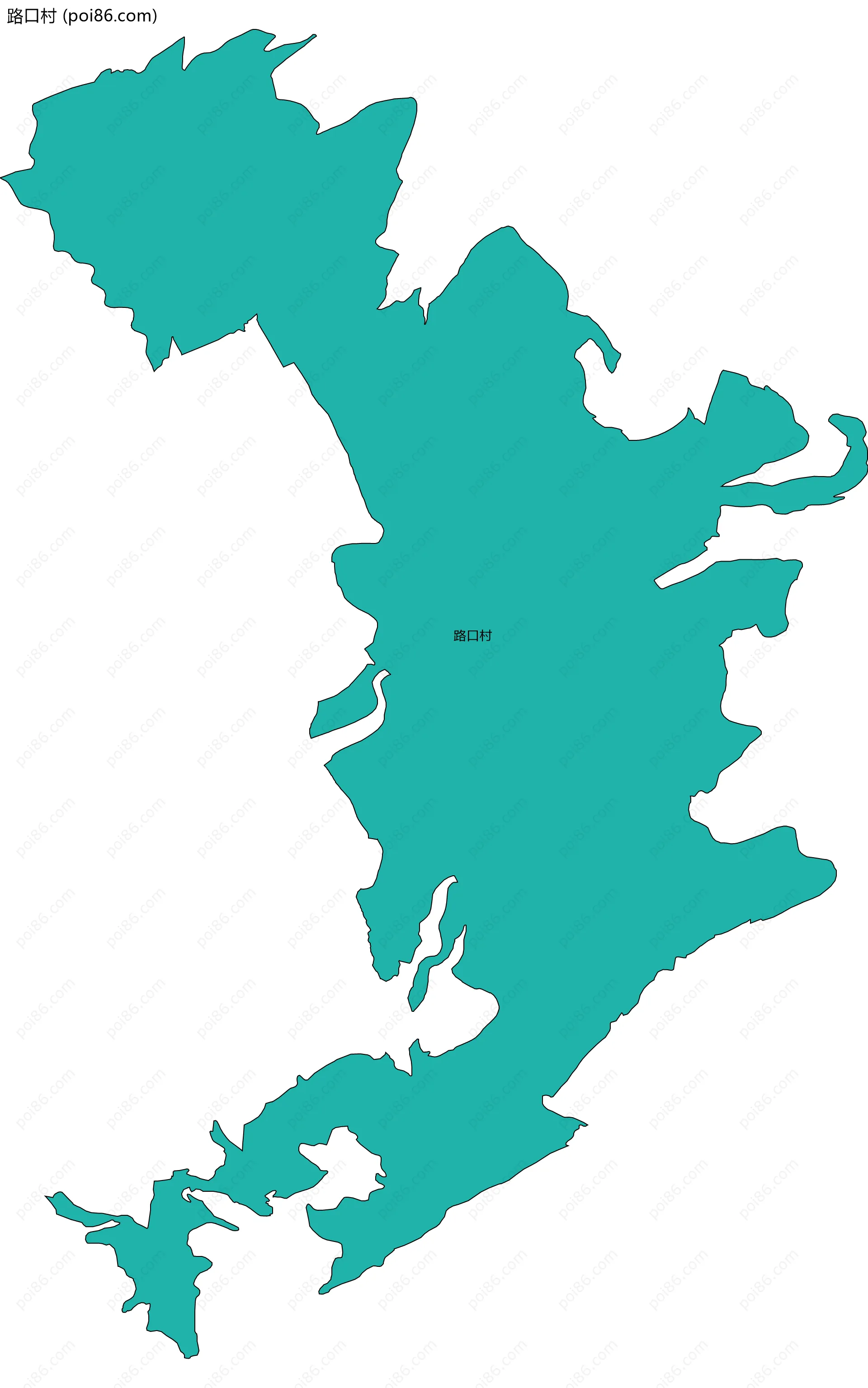 路口村边界地图