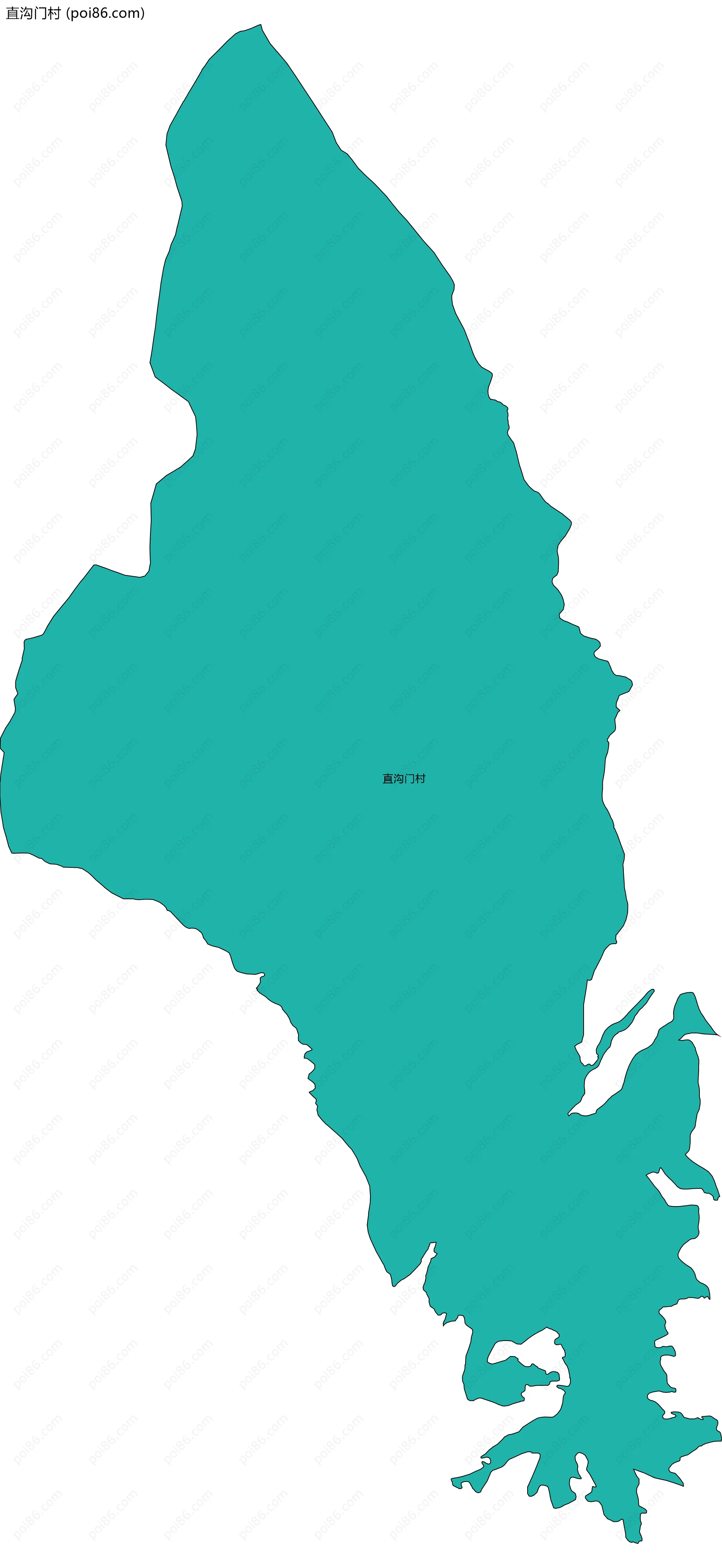 直沟门村边界地图