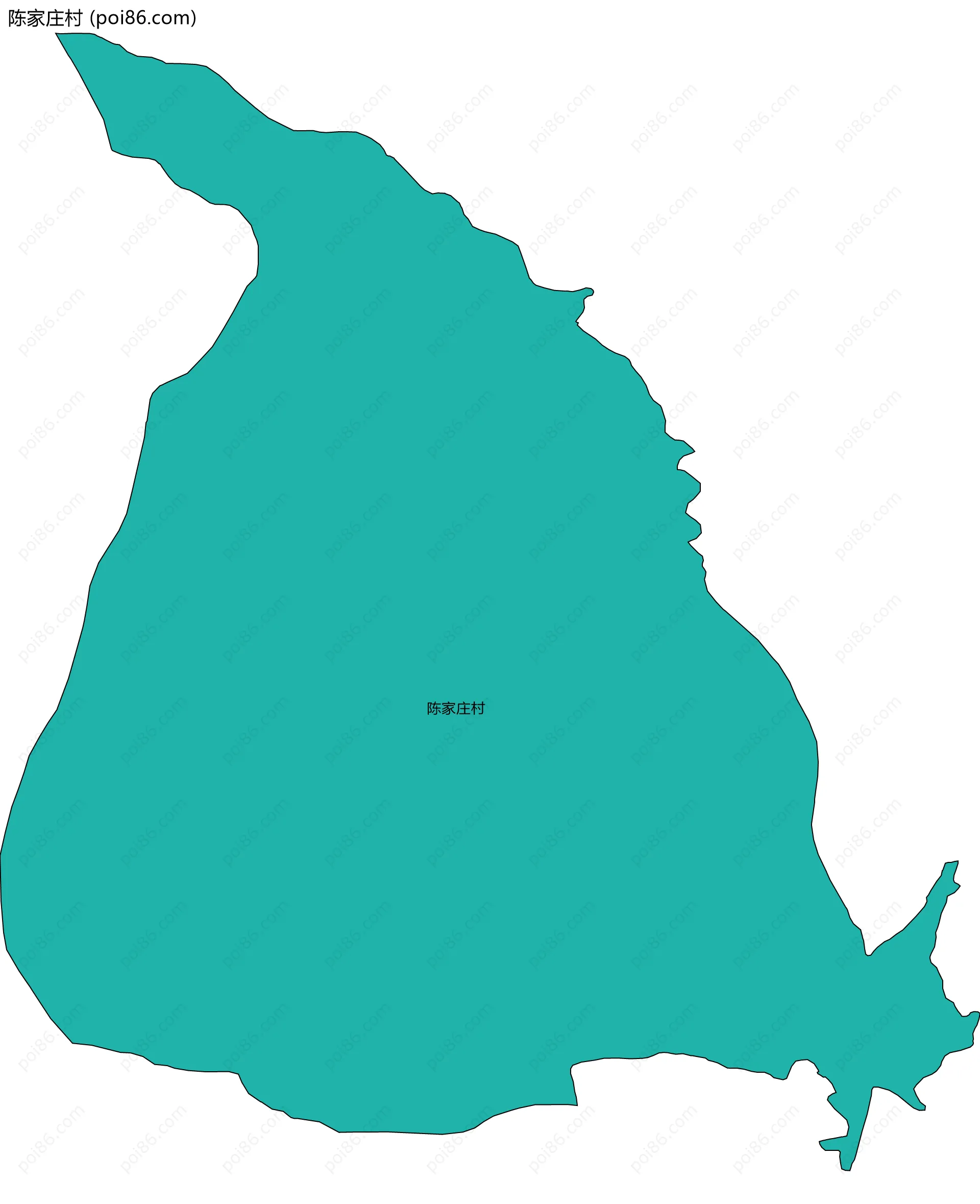 陈家庄村边界地图
