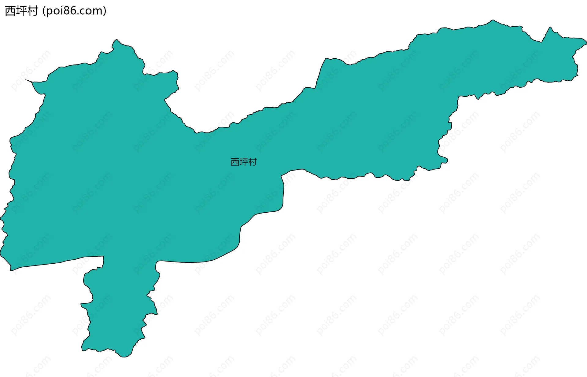 西坪村边界地图