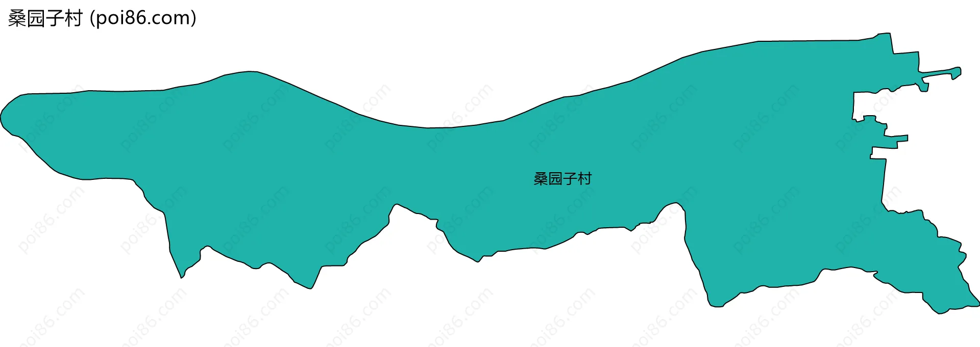 桑园子村边界地图