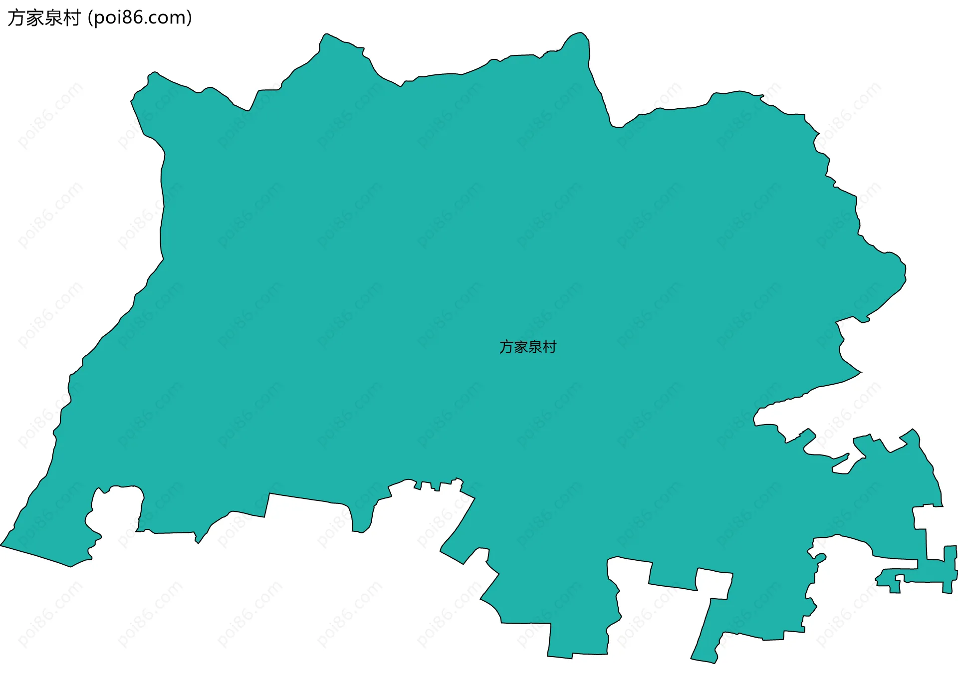 方家泉村边界地图