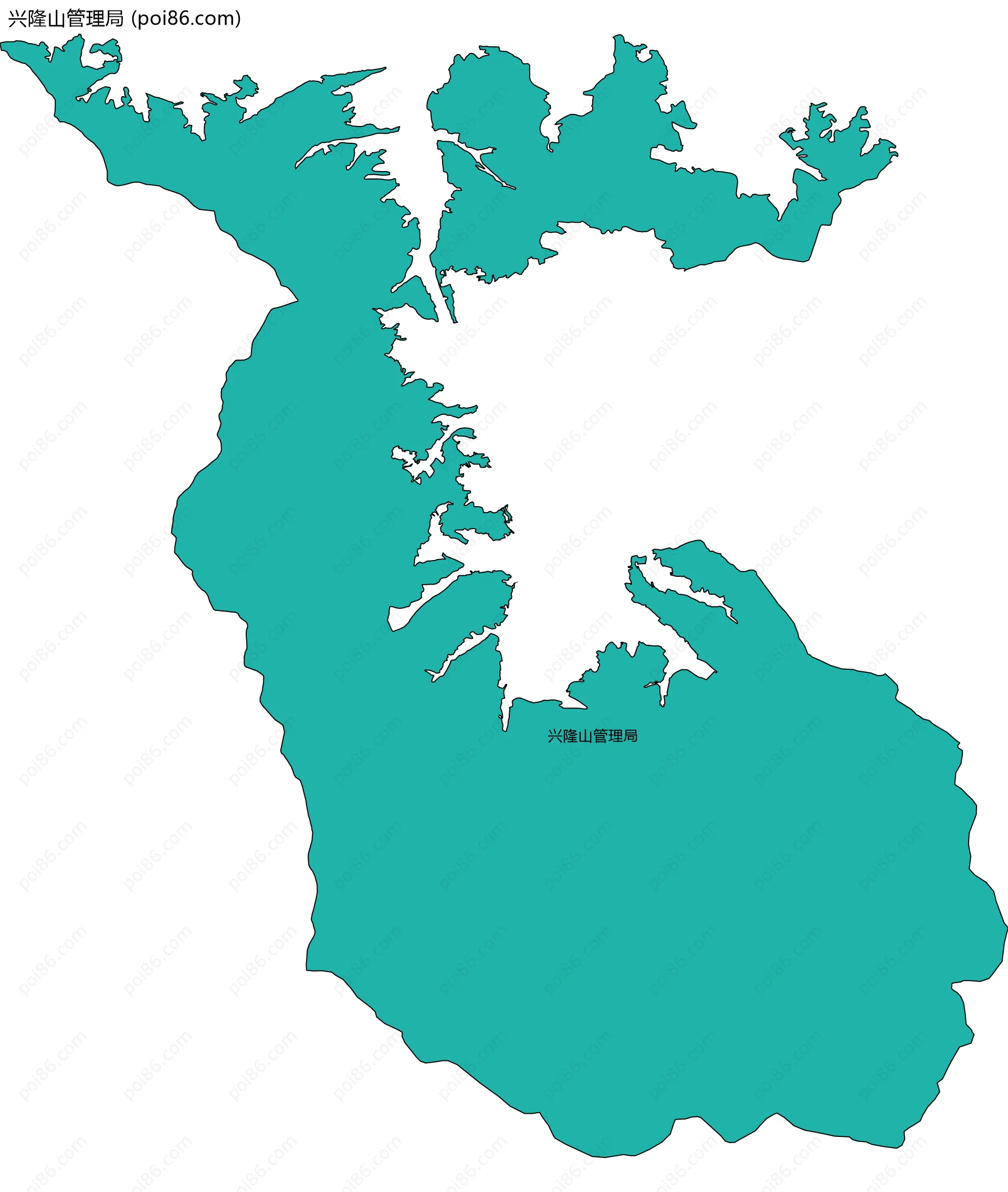 兴隆山管理局边界地图