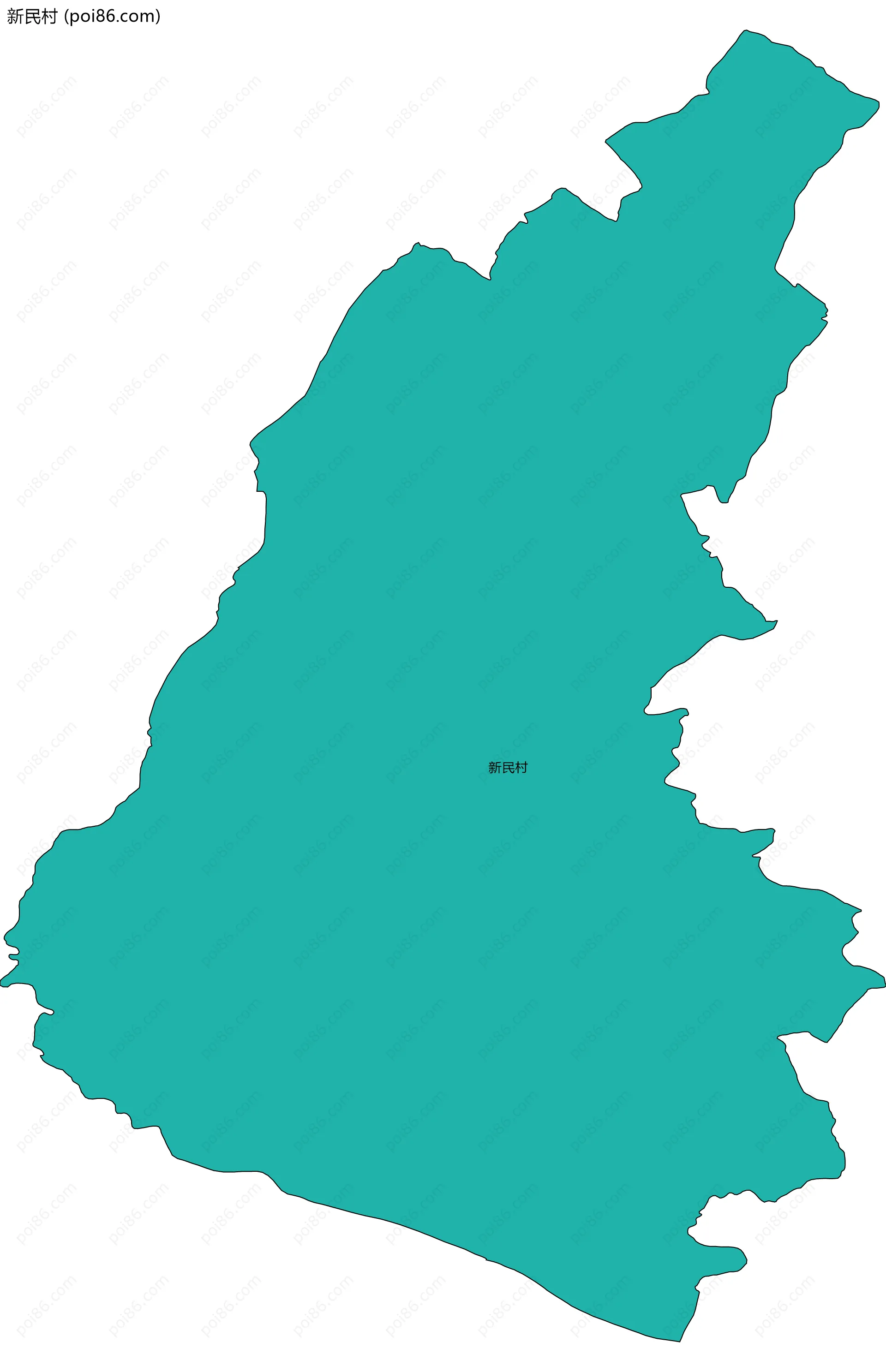 新民村边界地图