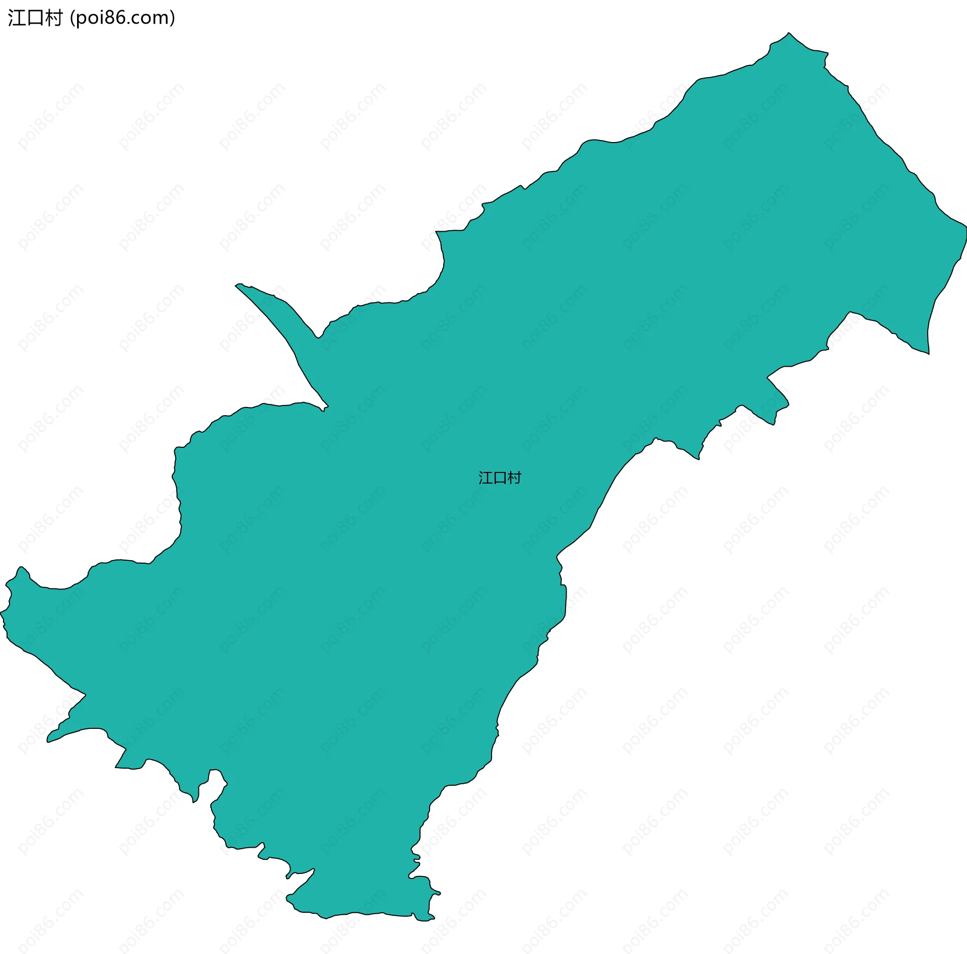 江口村边界地图