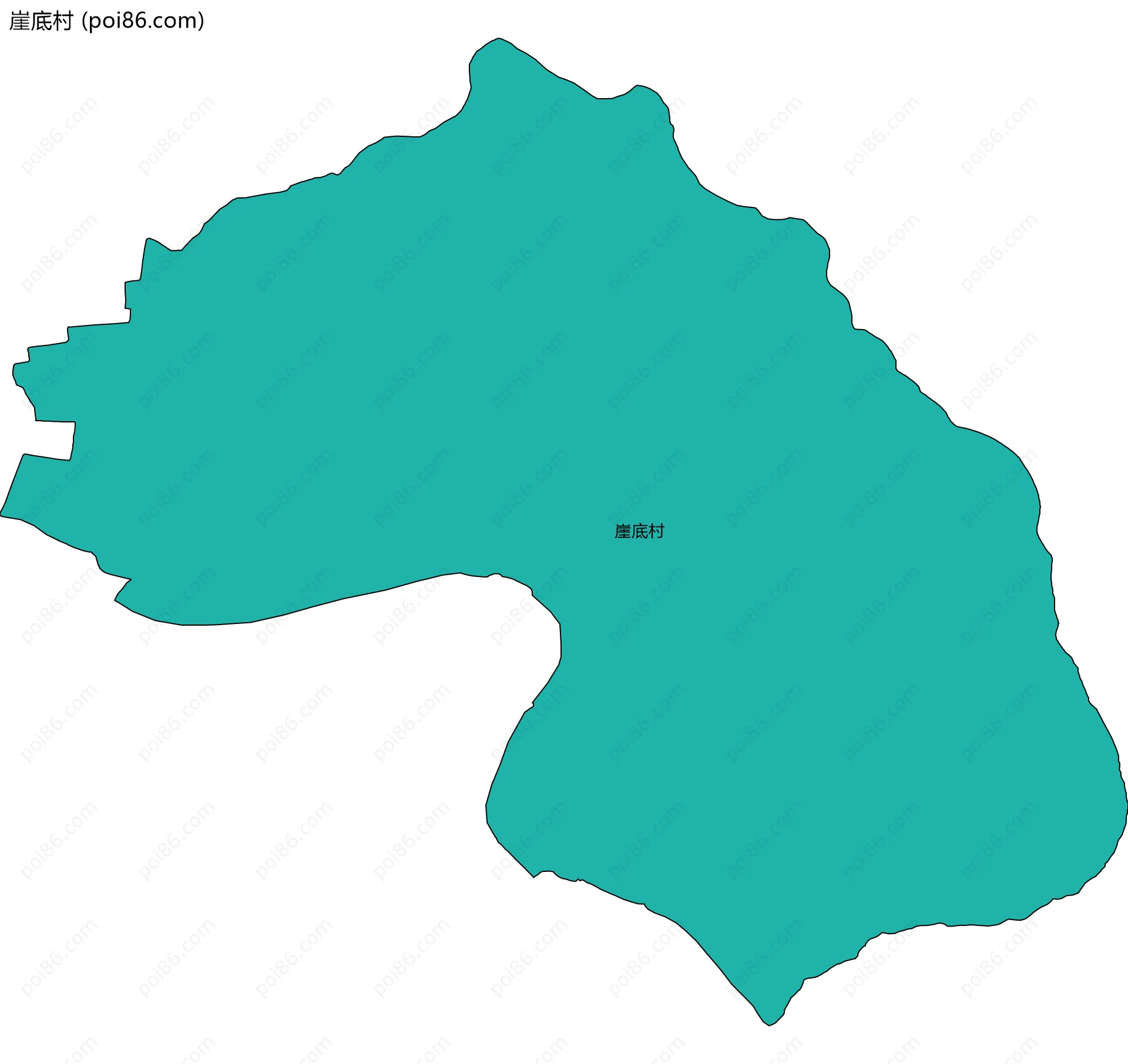 崖底村边界地图