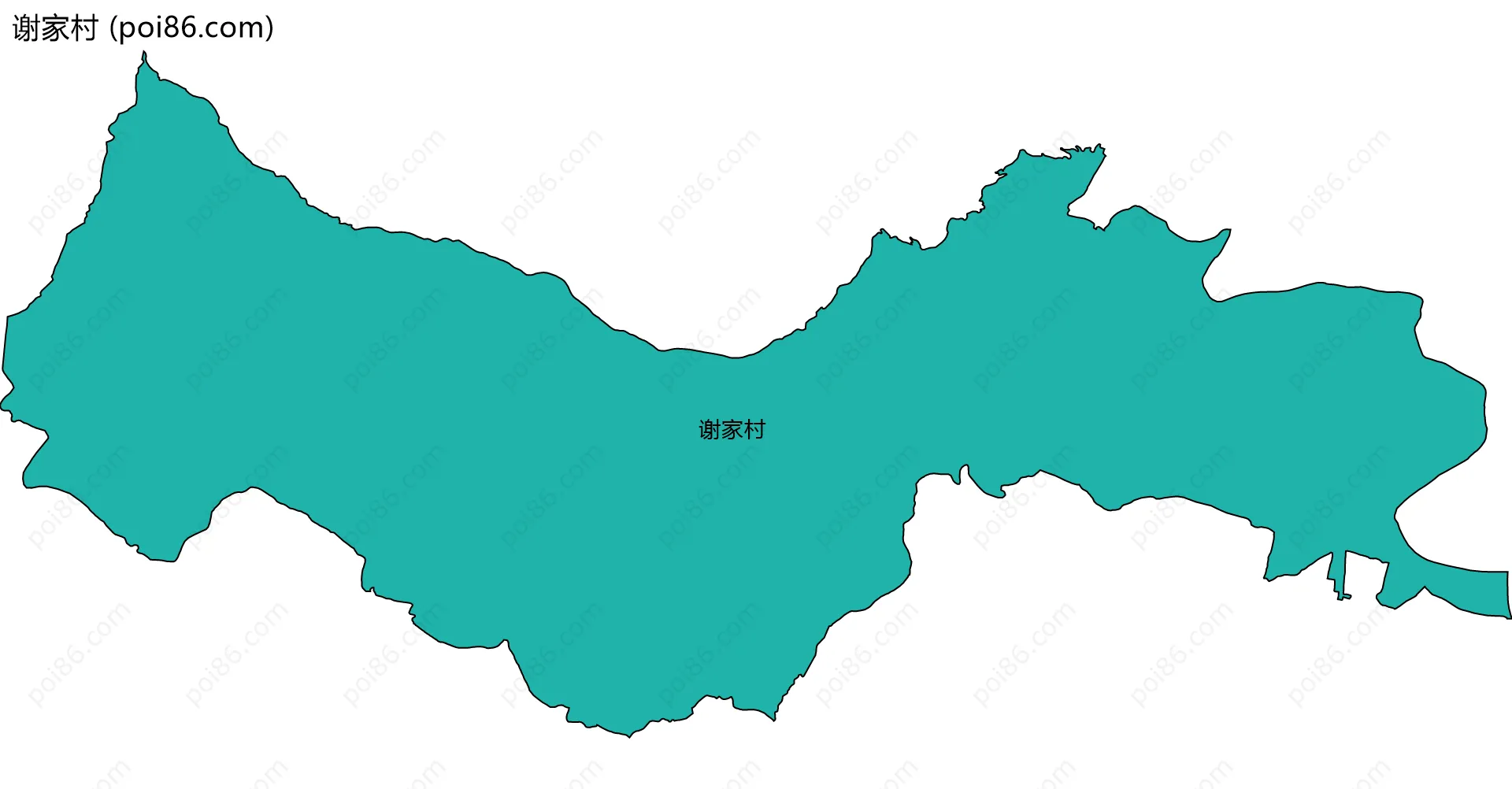 谢家村边界地图