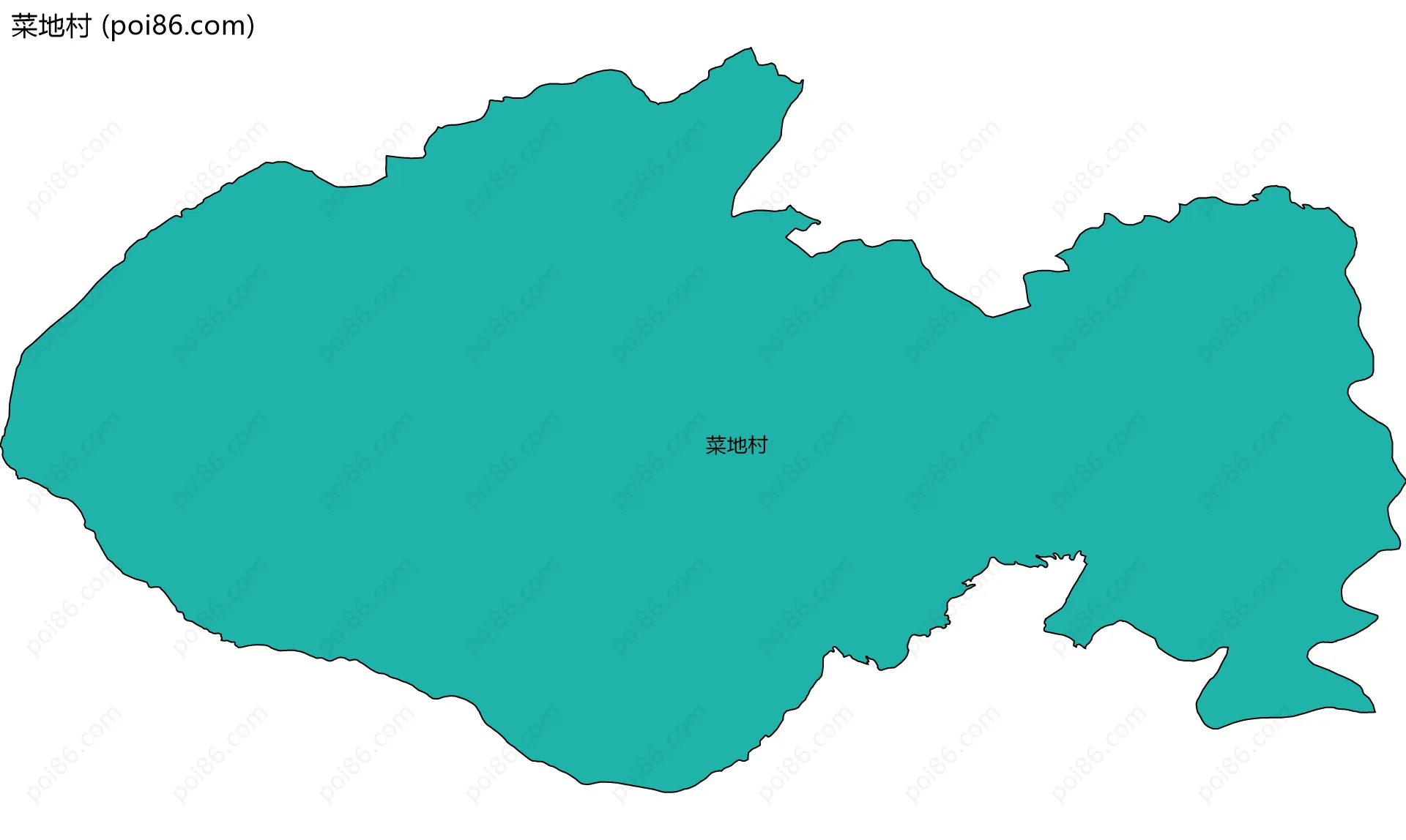 菜地村边界地图