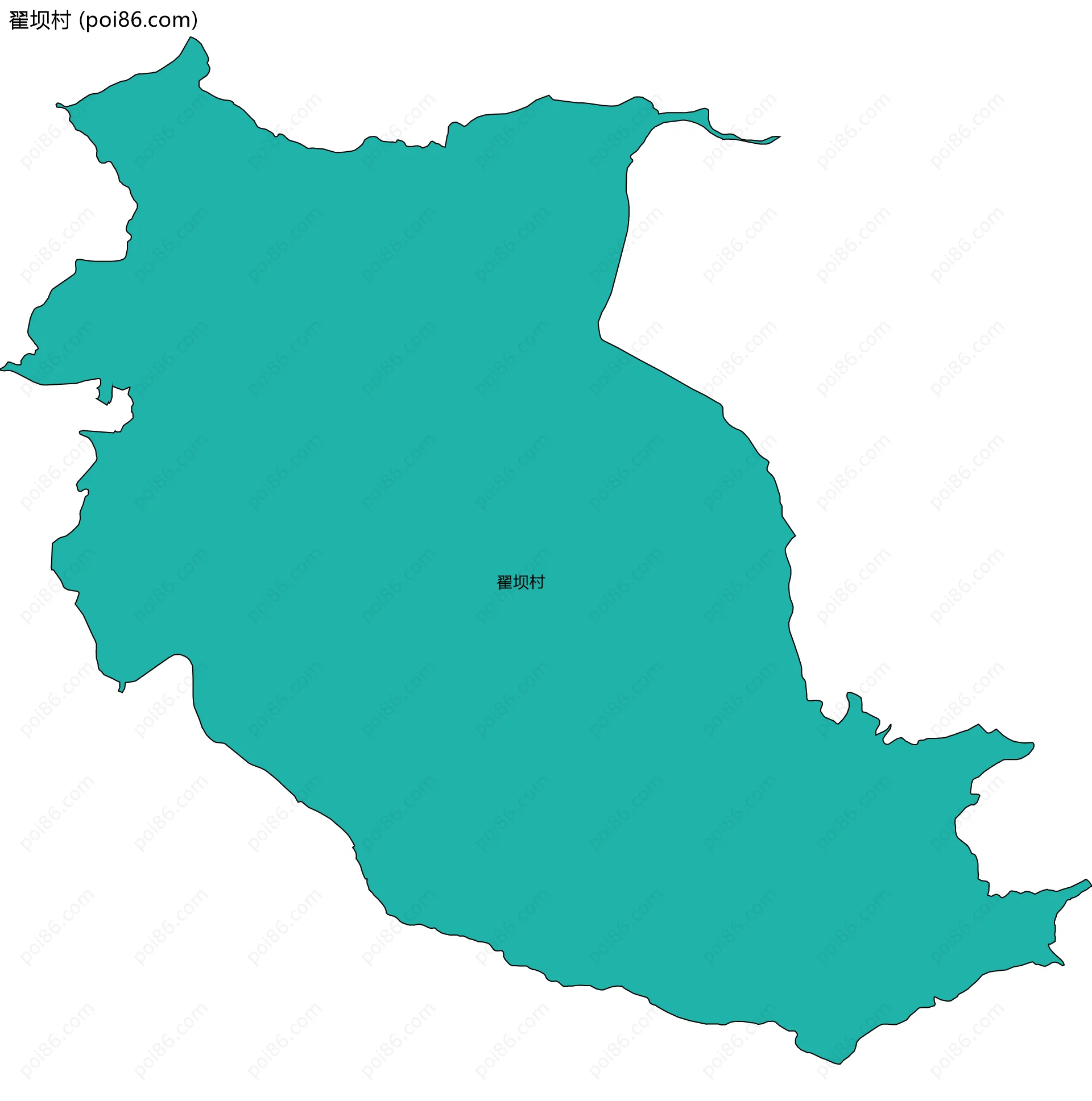 翟坝村边界地图