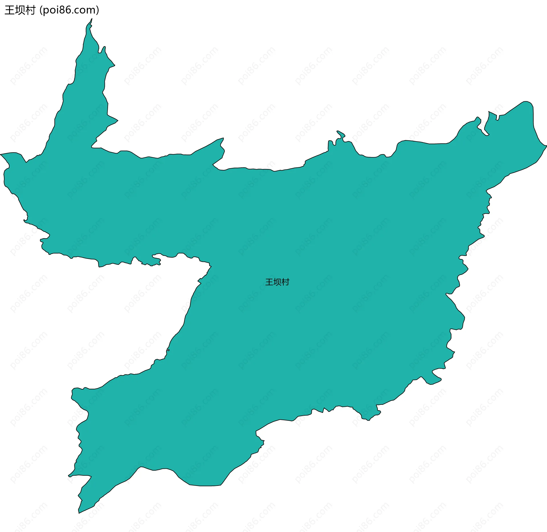 王坝村边界地图