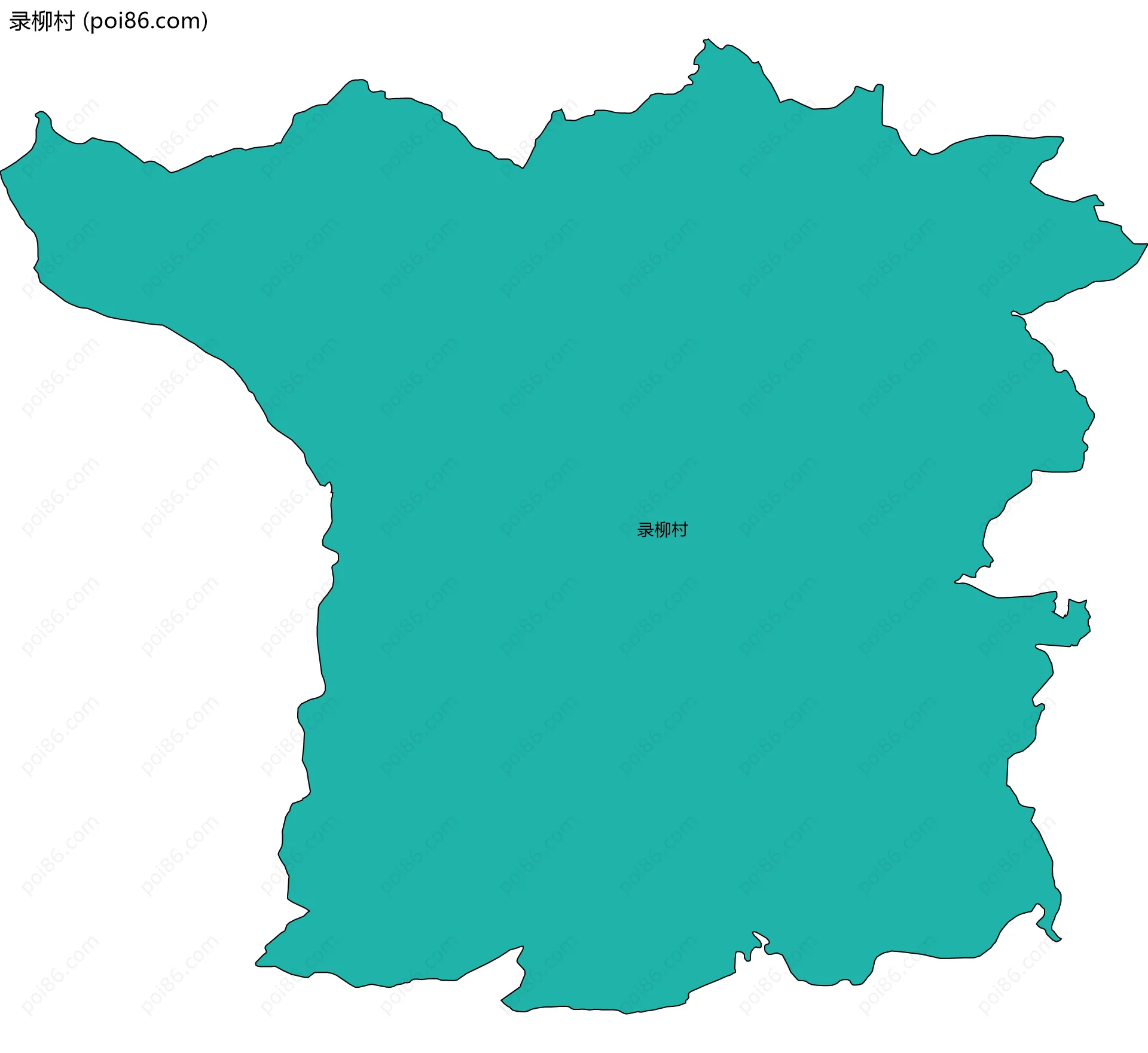 录柳村边界地图