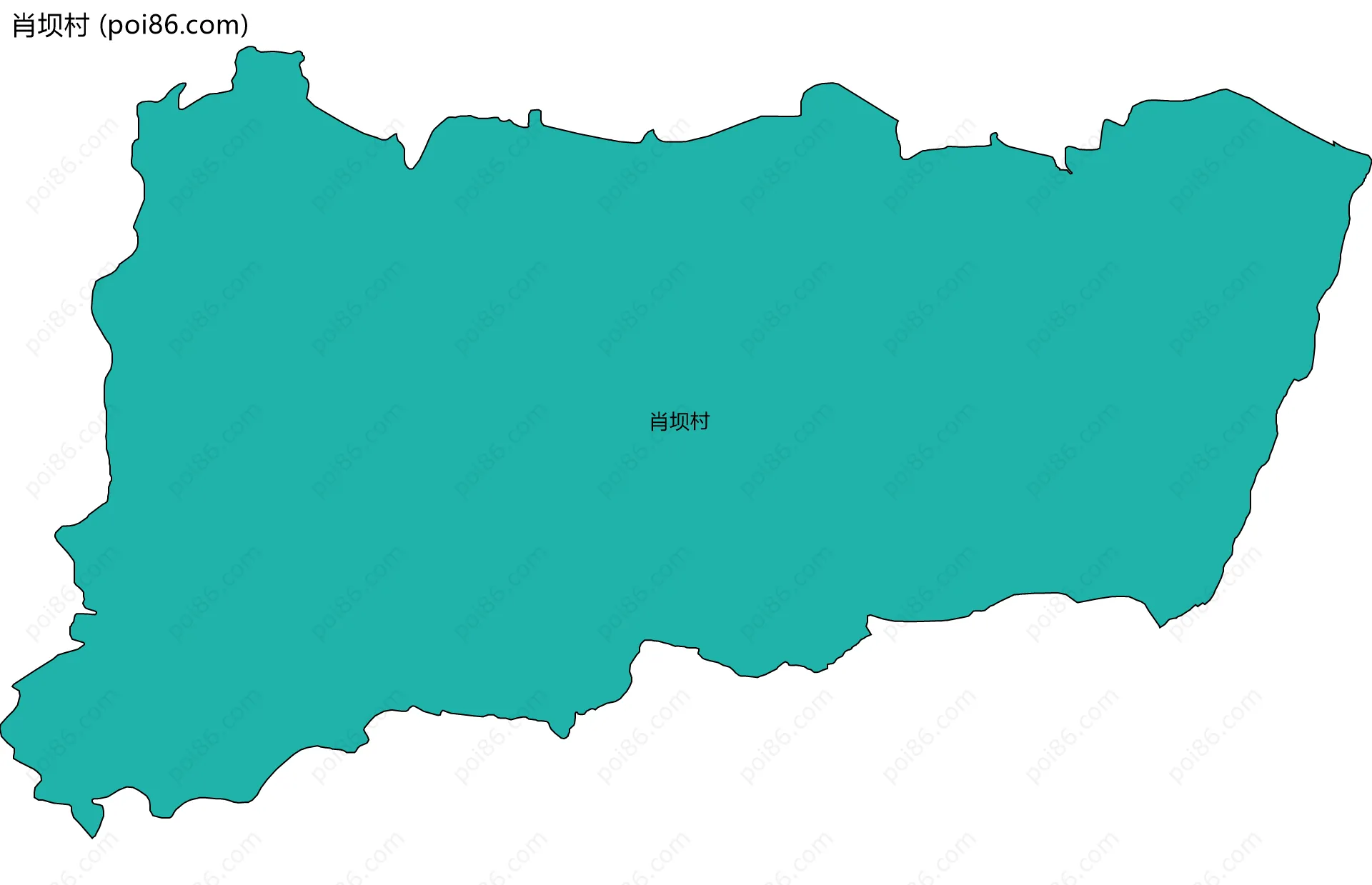 肖坝村边界地图