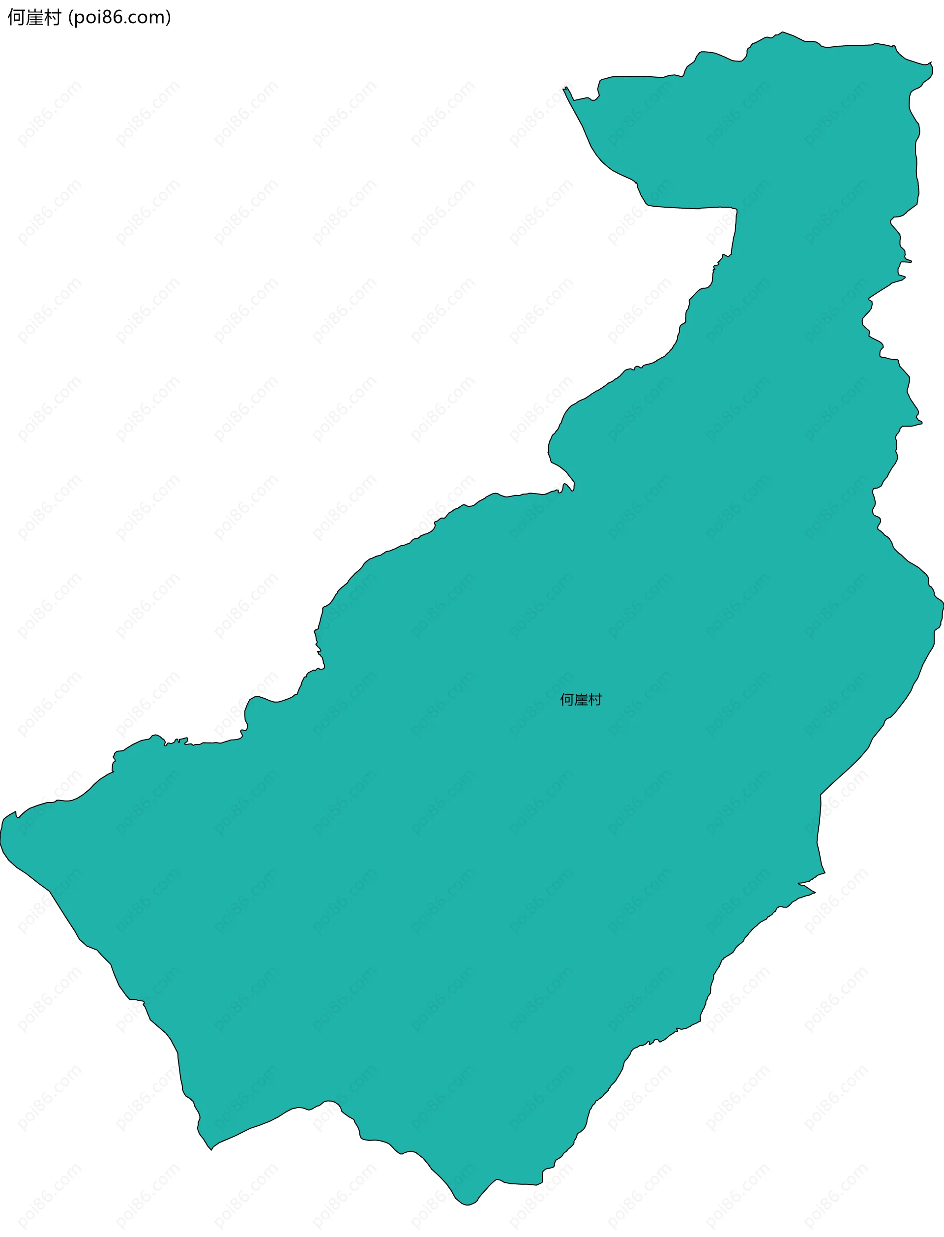 何崖村边界地图