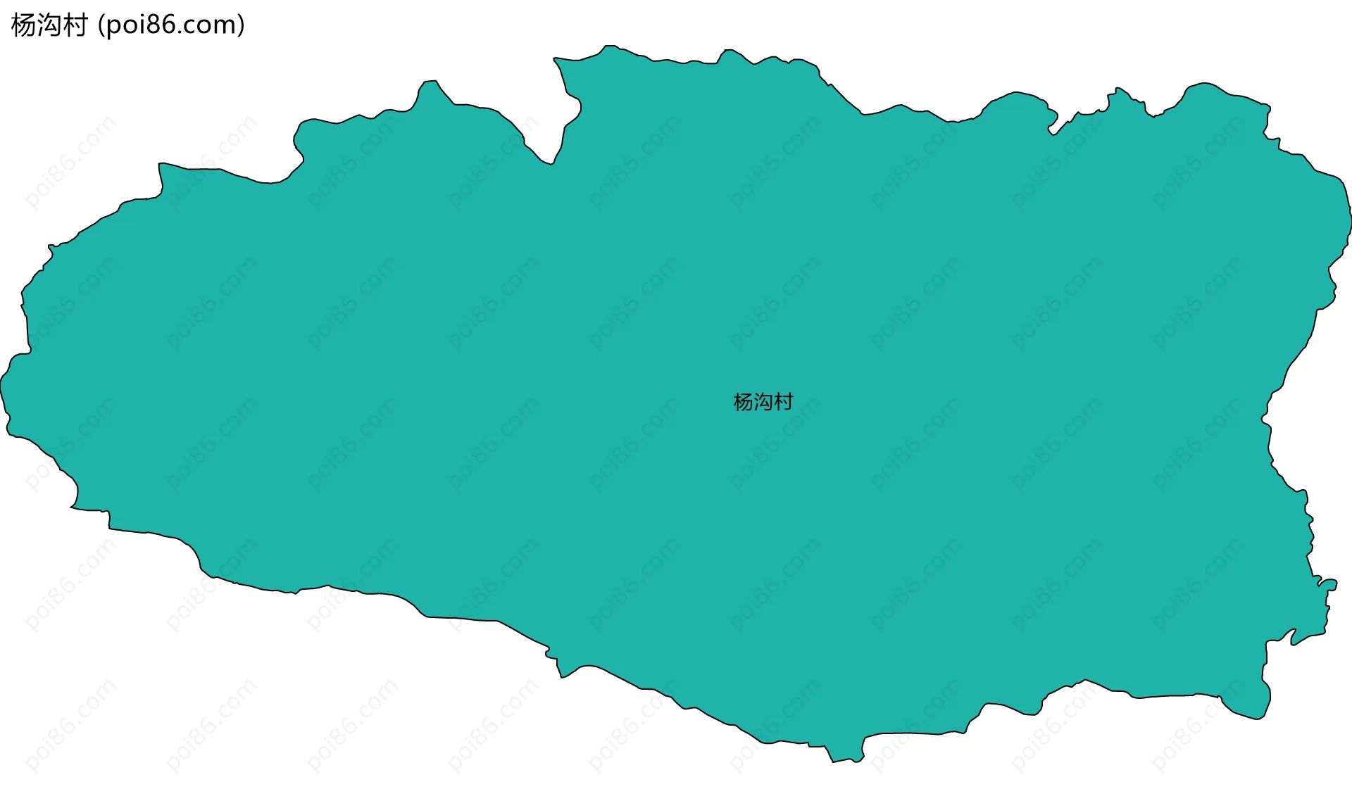 杨沟村边界地图