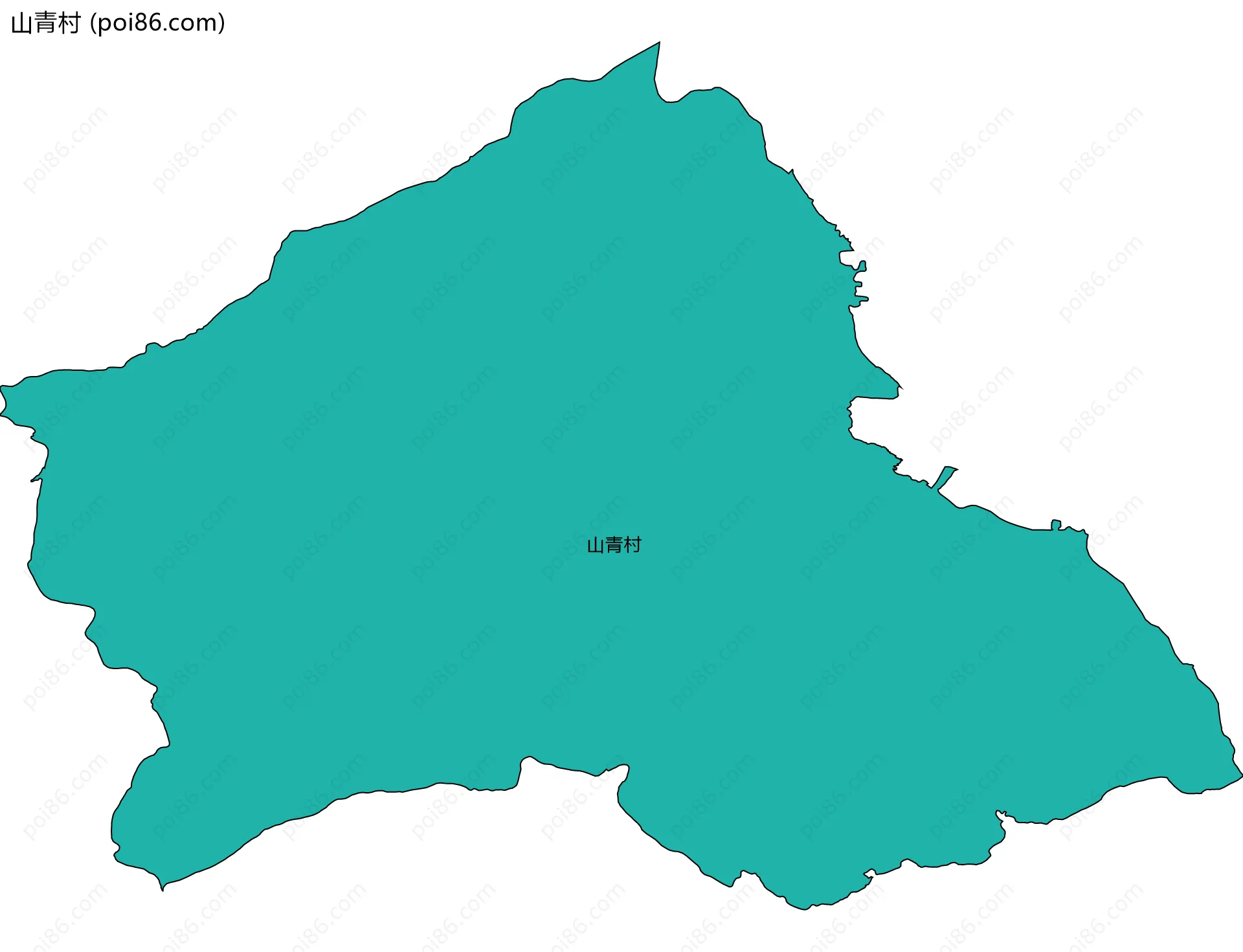 山青村边界地图