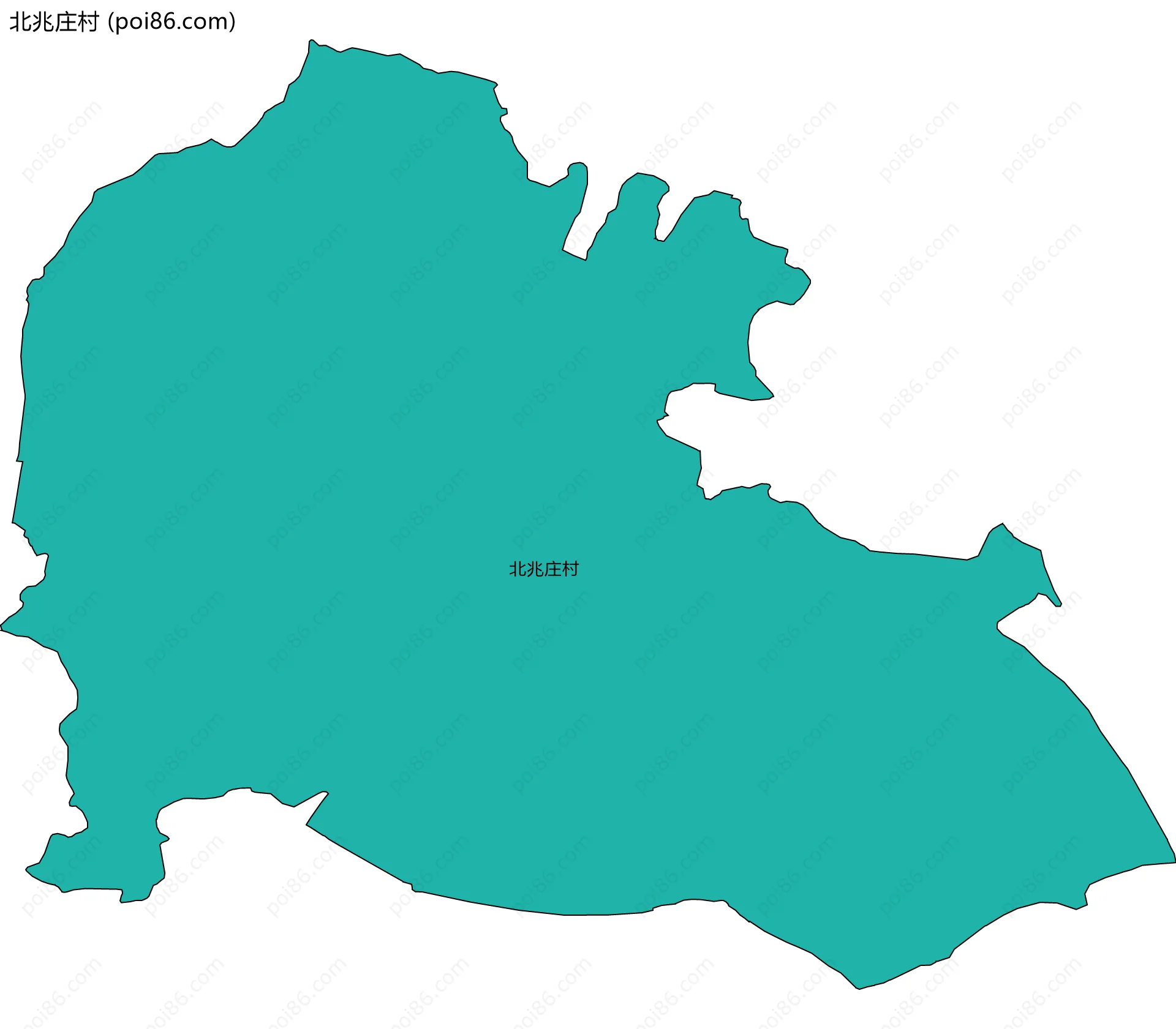 北兆庄村边界地图