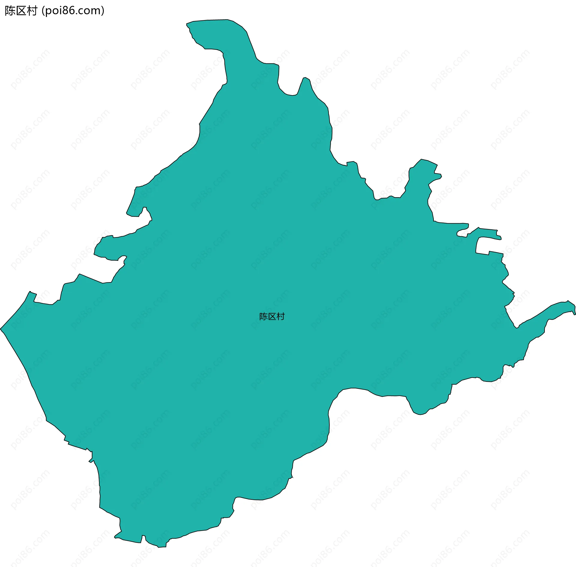 陈区村边界地图