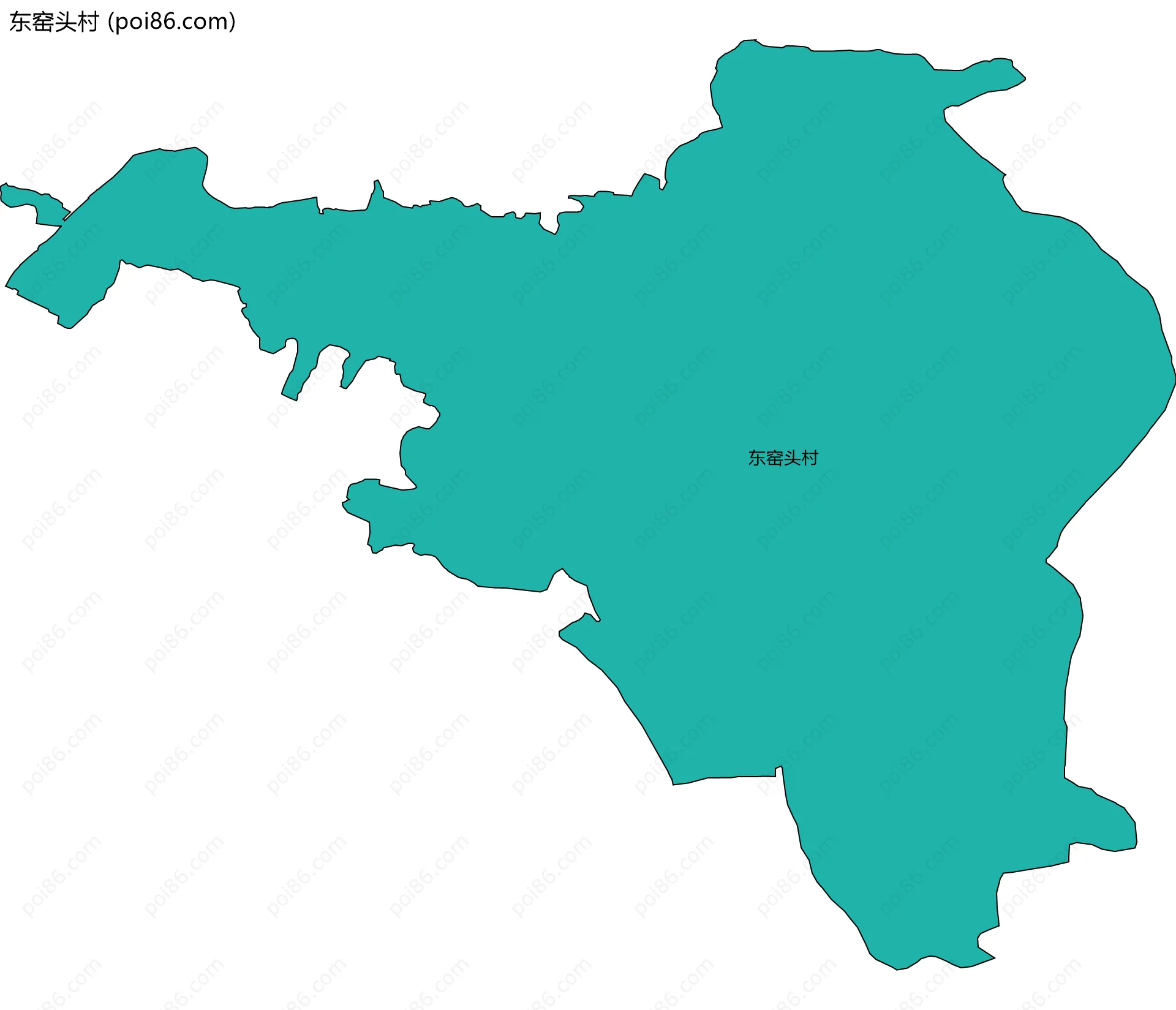 东窑头村边界地图