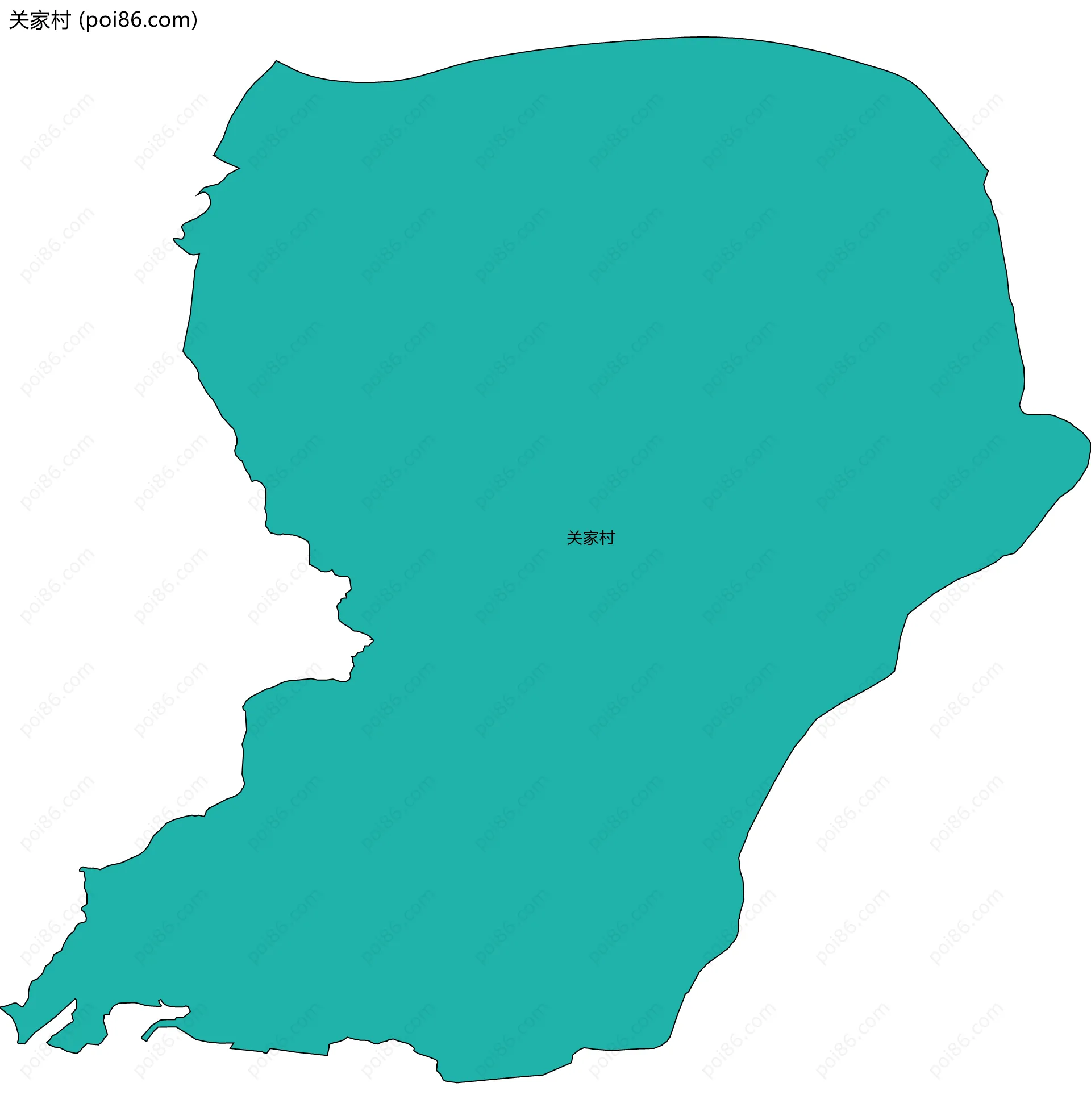 关家村边界地图