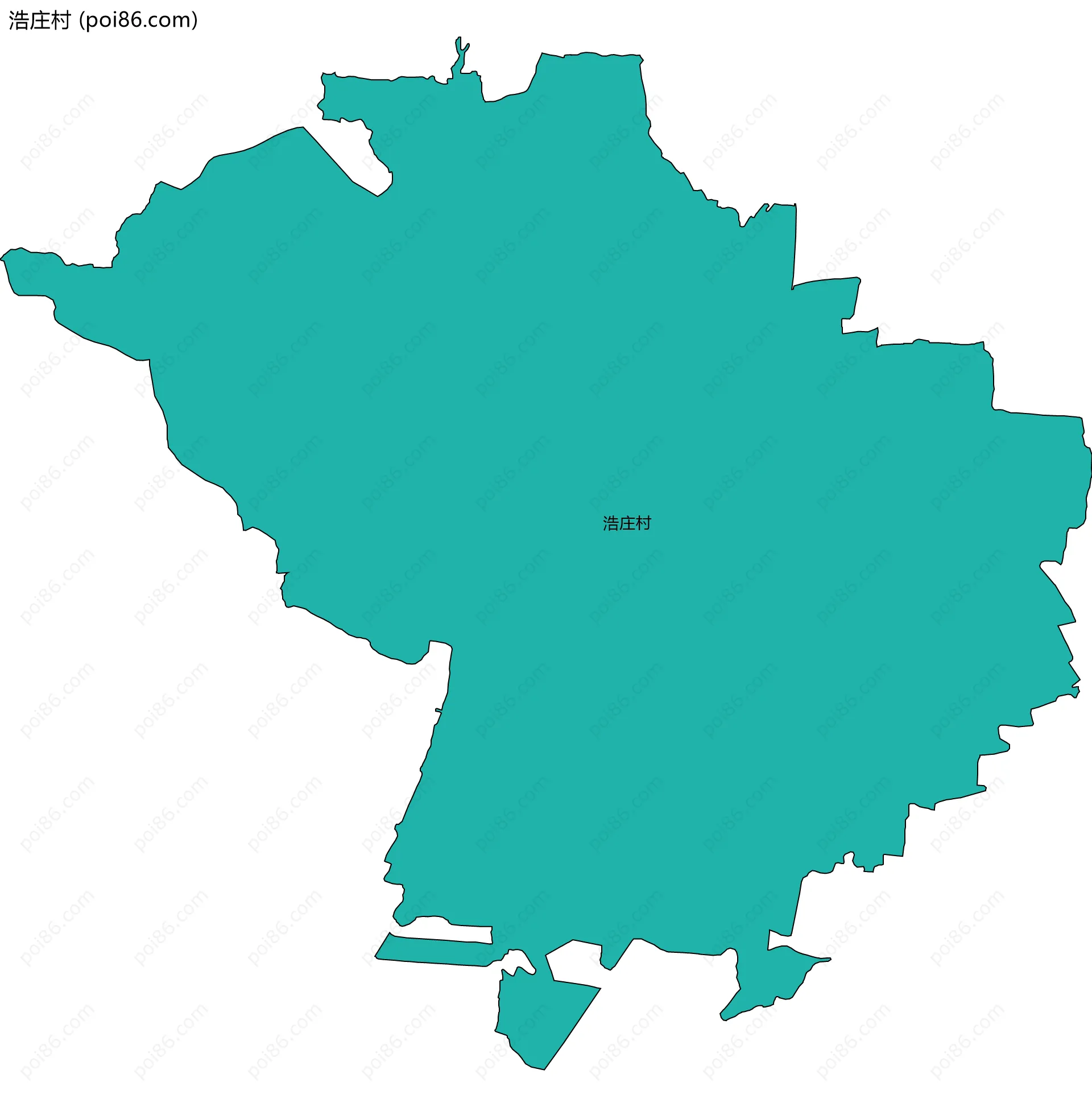 浩庄村边界地图