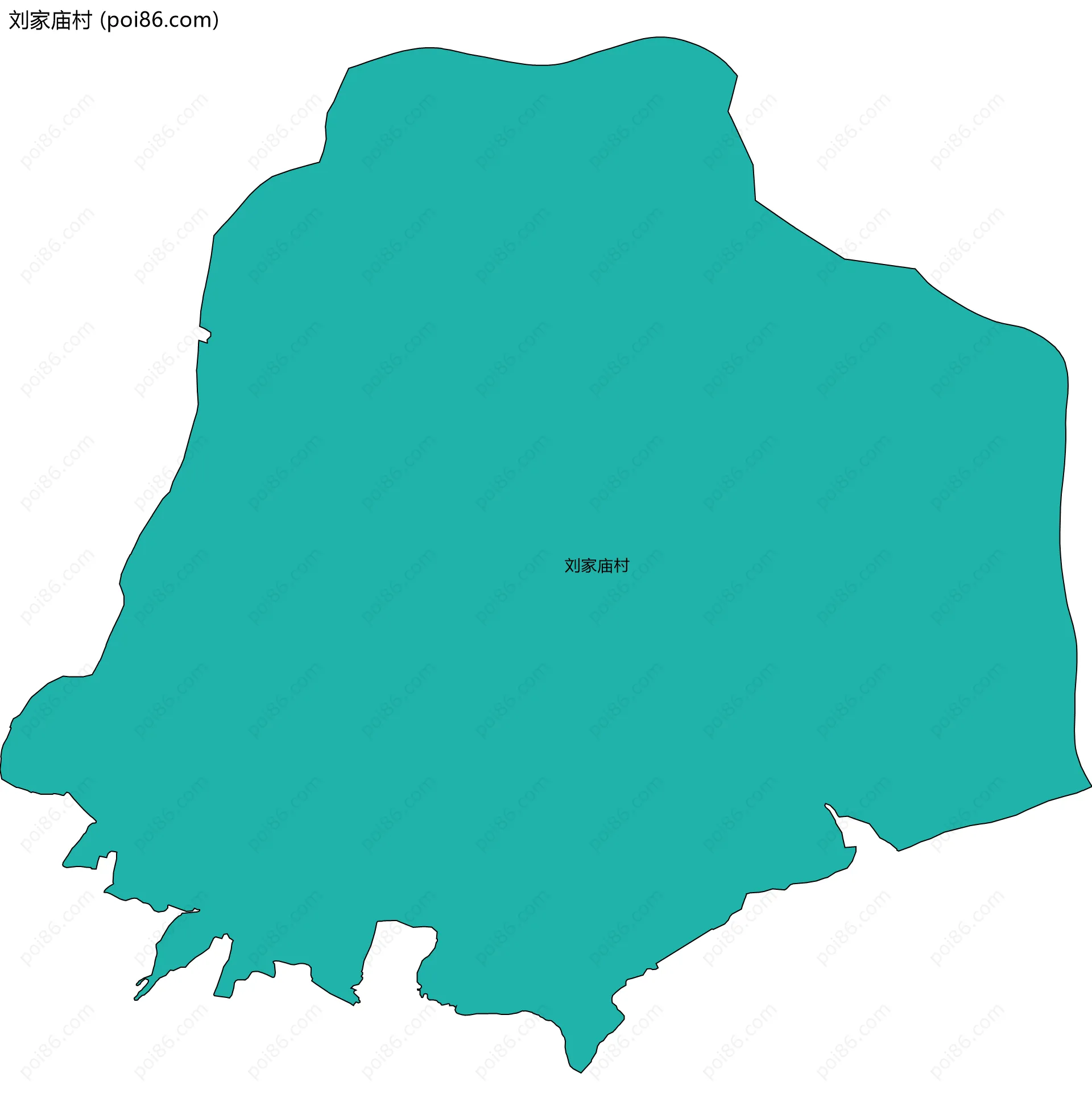 刘家庙村边界地图