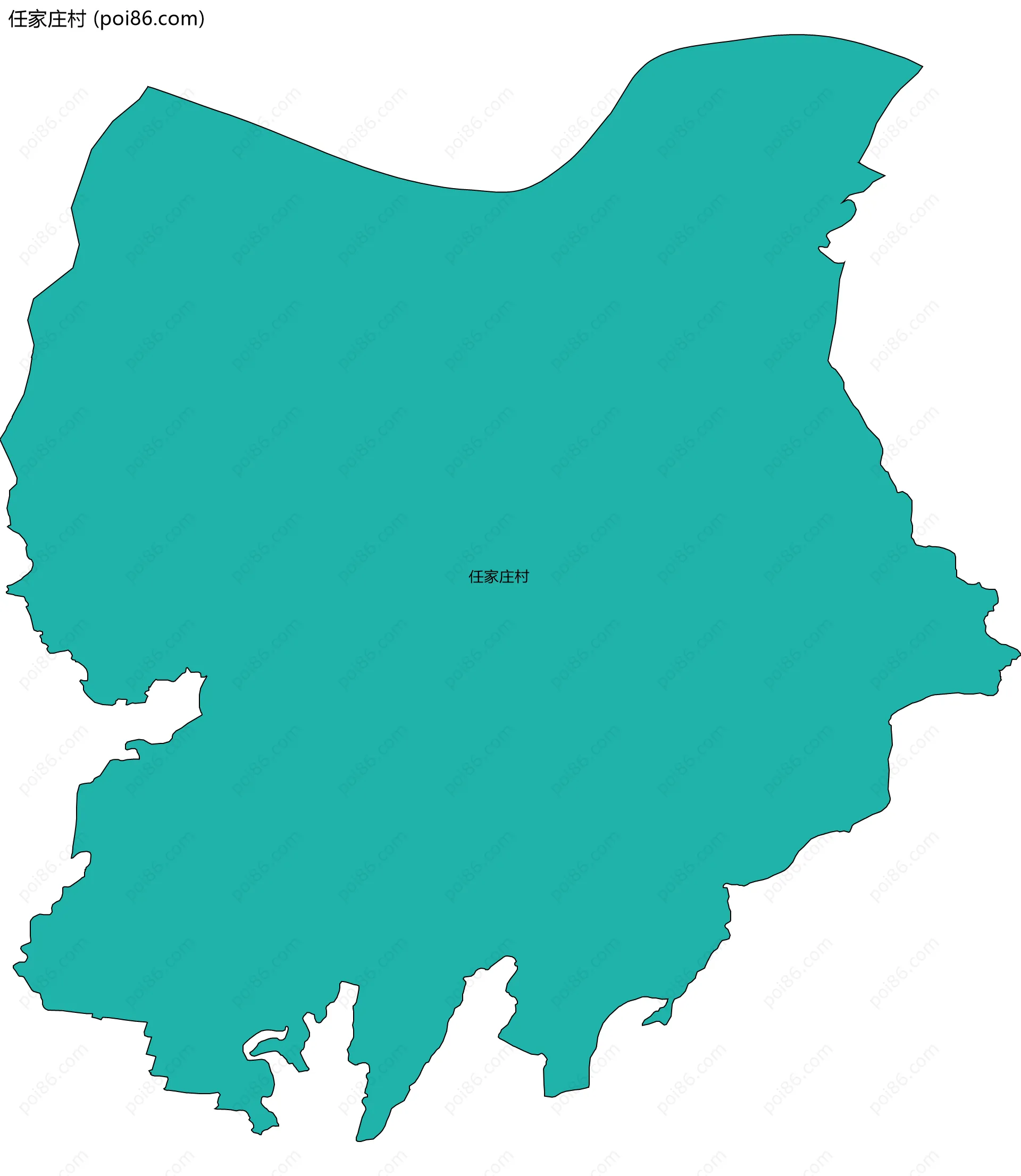 任家庄村边界地图