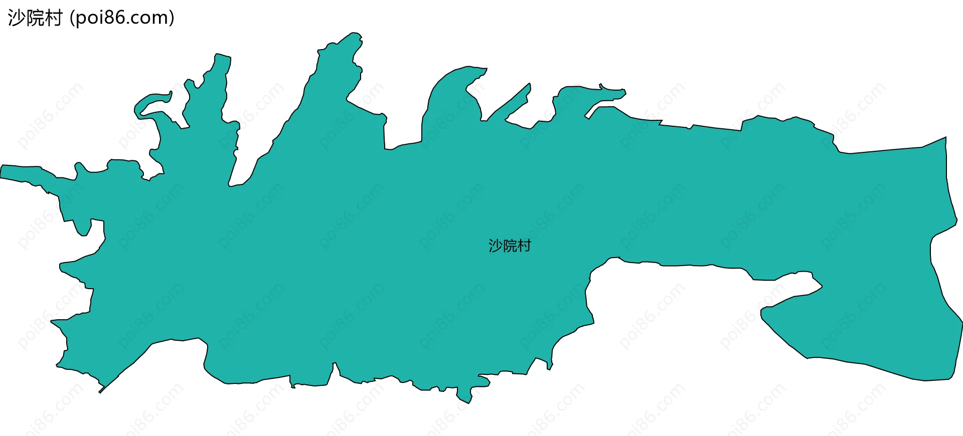 沙院村边界地图