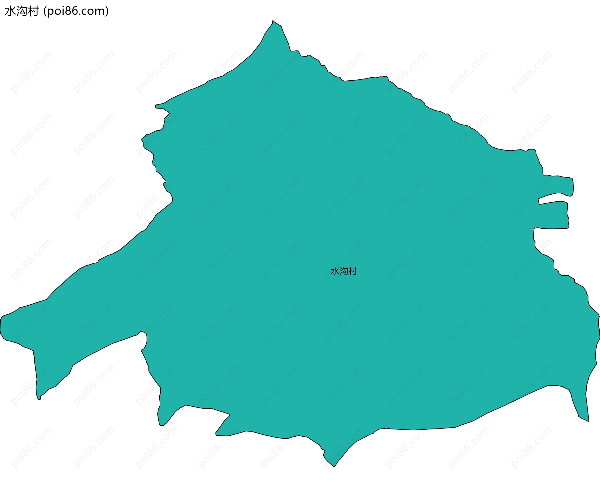 水沟村边界地图