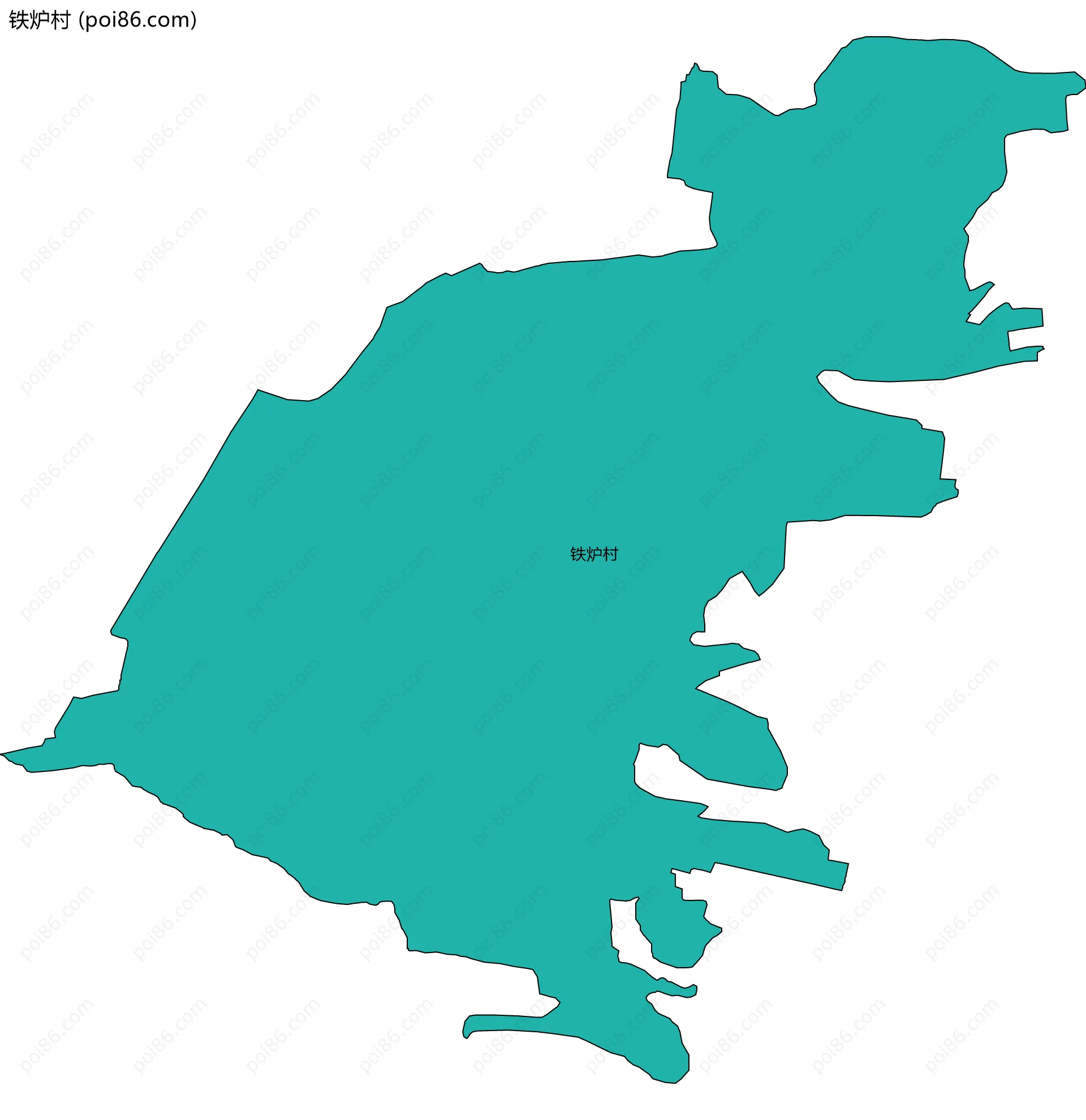 铁炉村边界地图