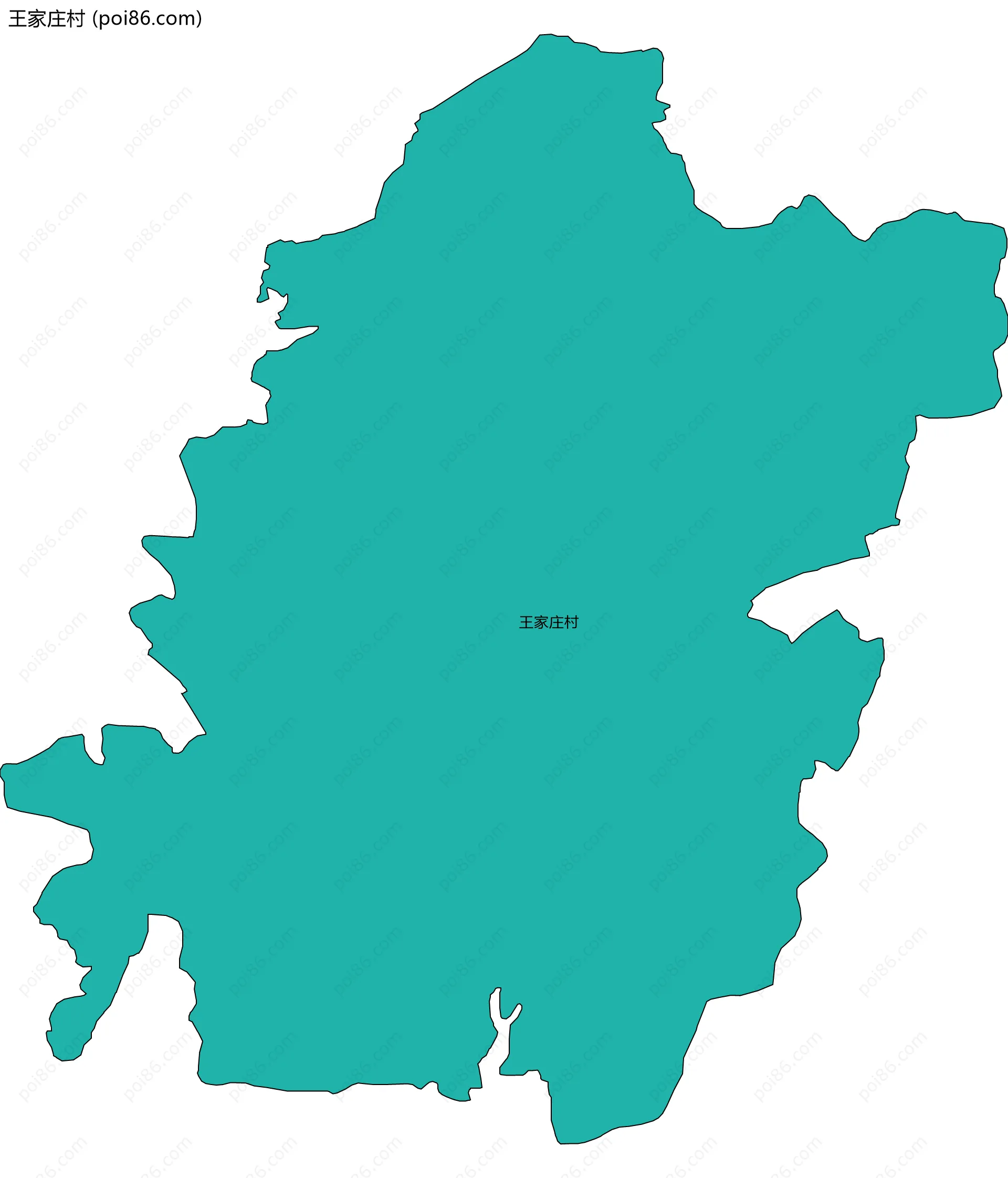 王家庄村边界地图