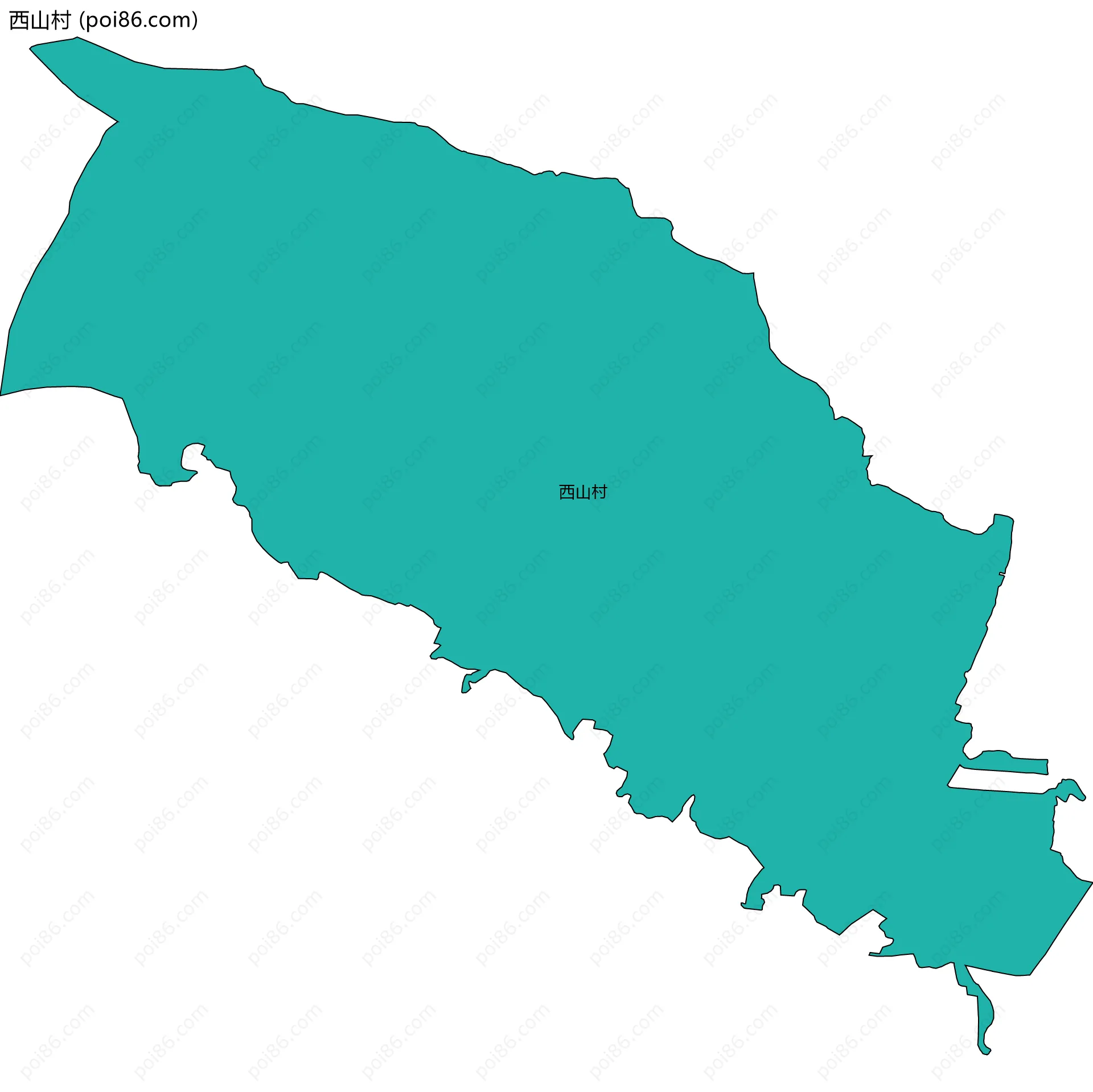 西山村边界地图