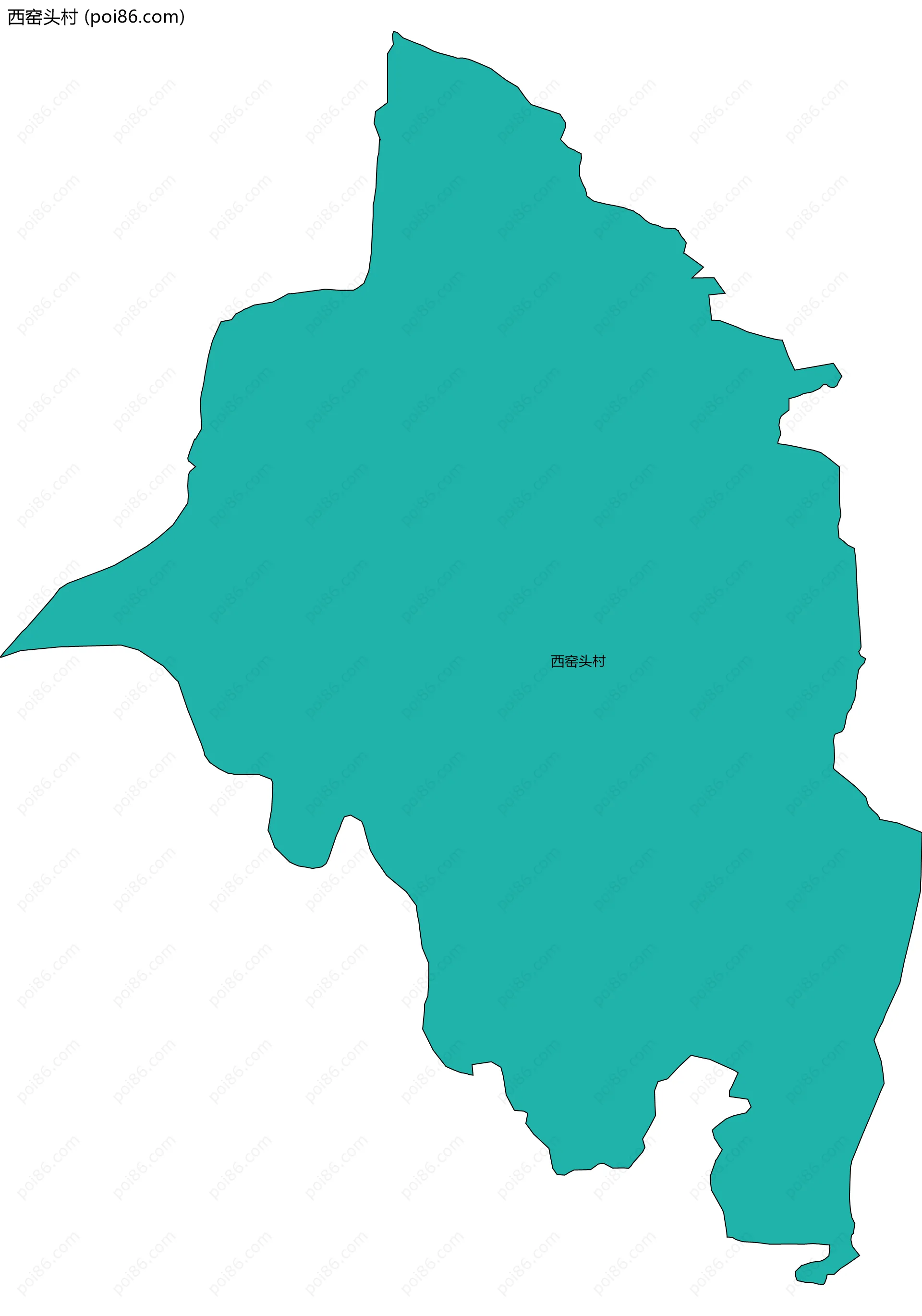 西窑头村边界地图