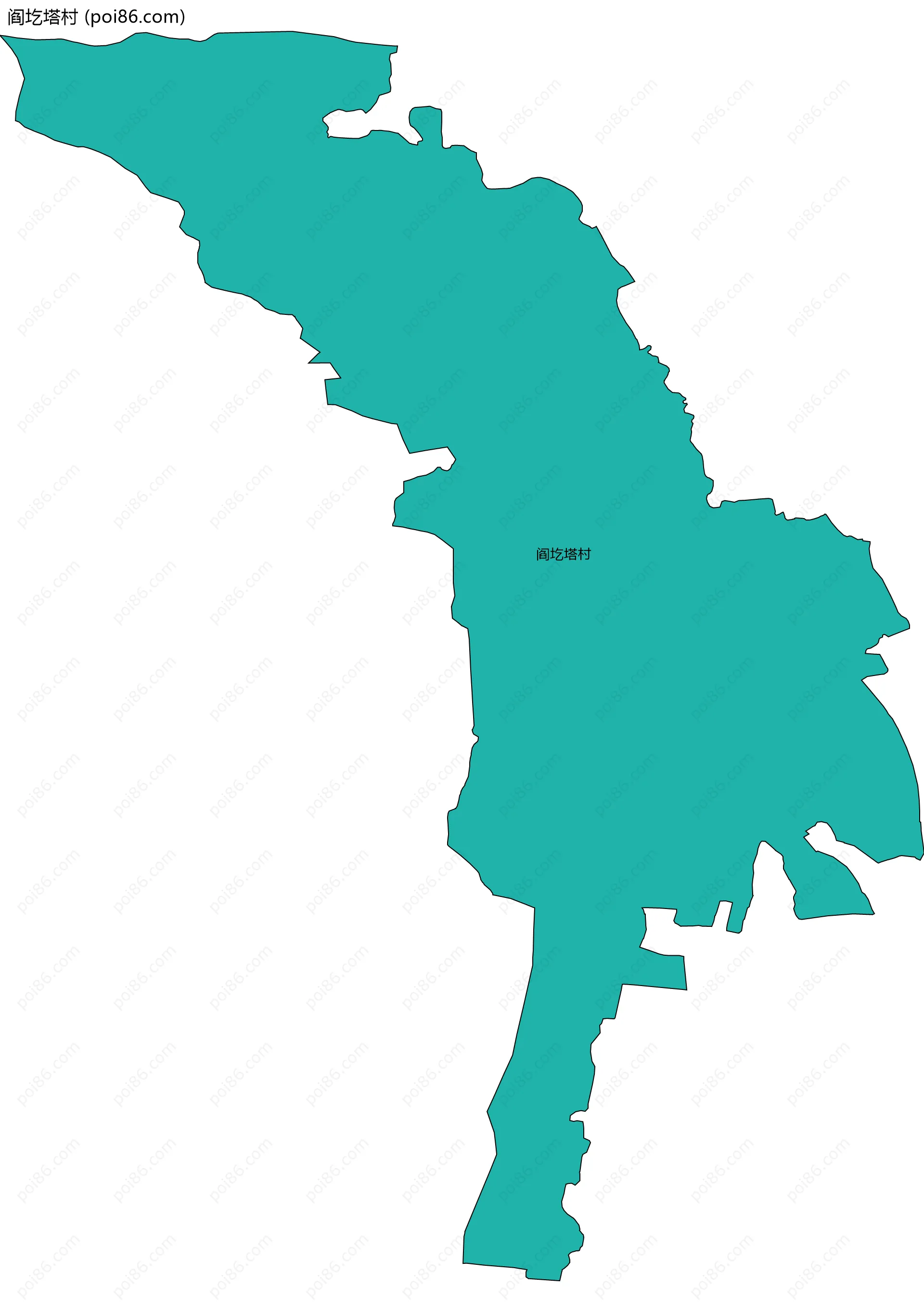 阎圪塔村边界地图