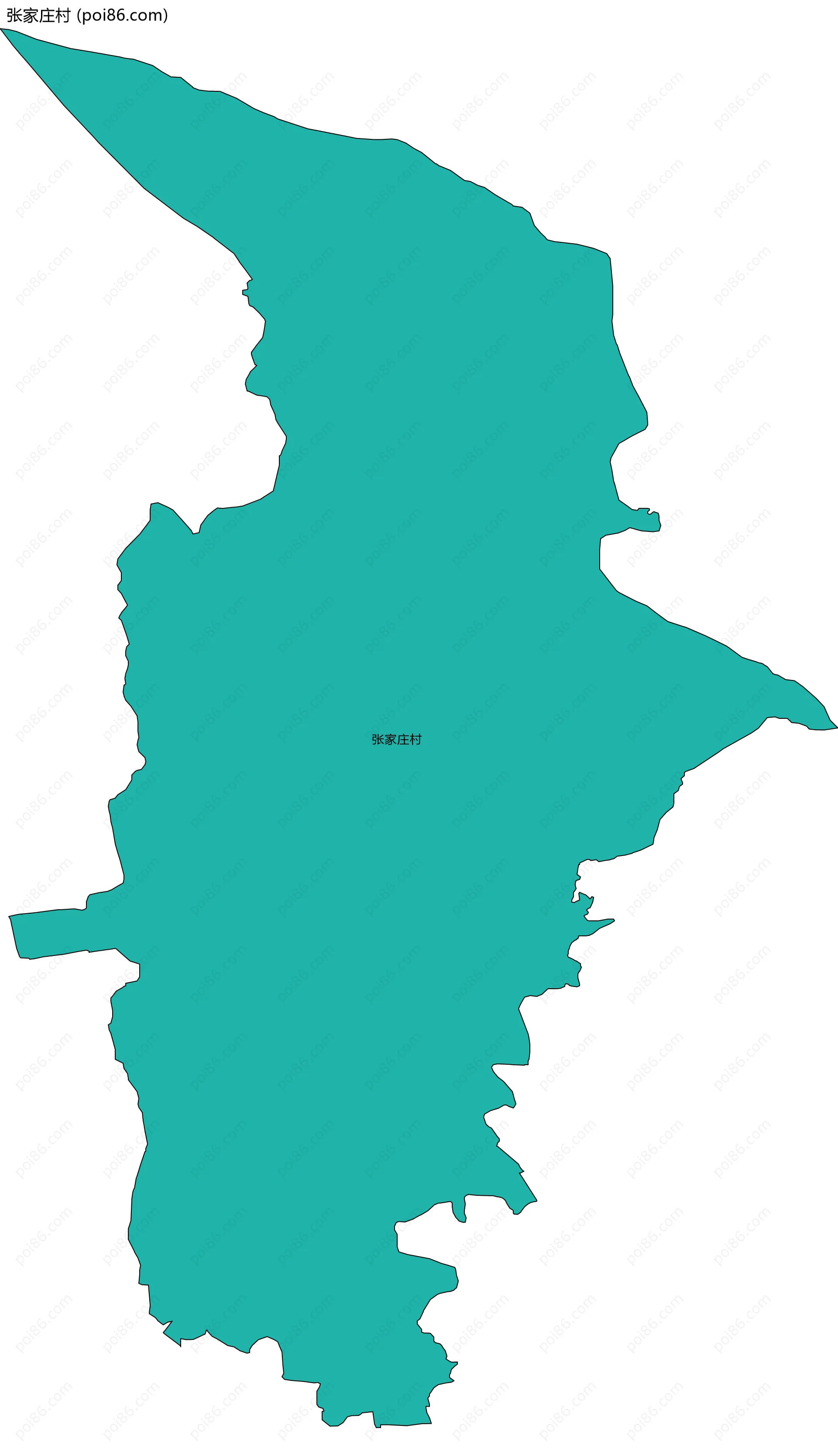 张家庄村边界地图