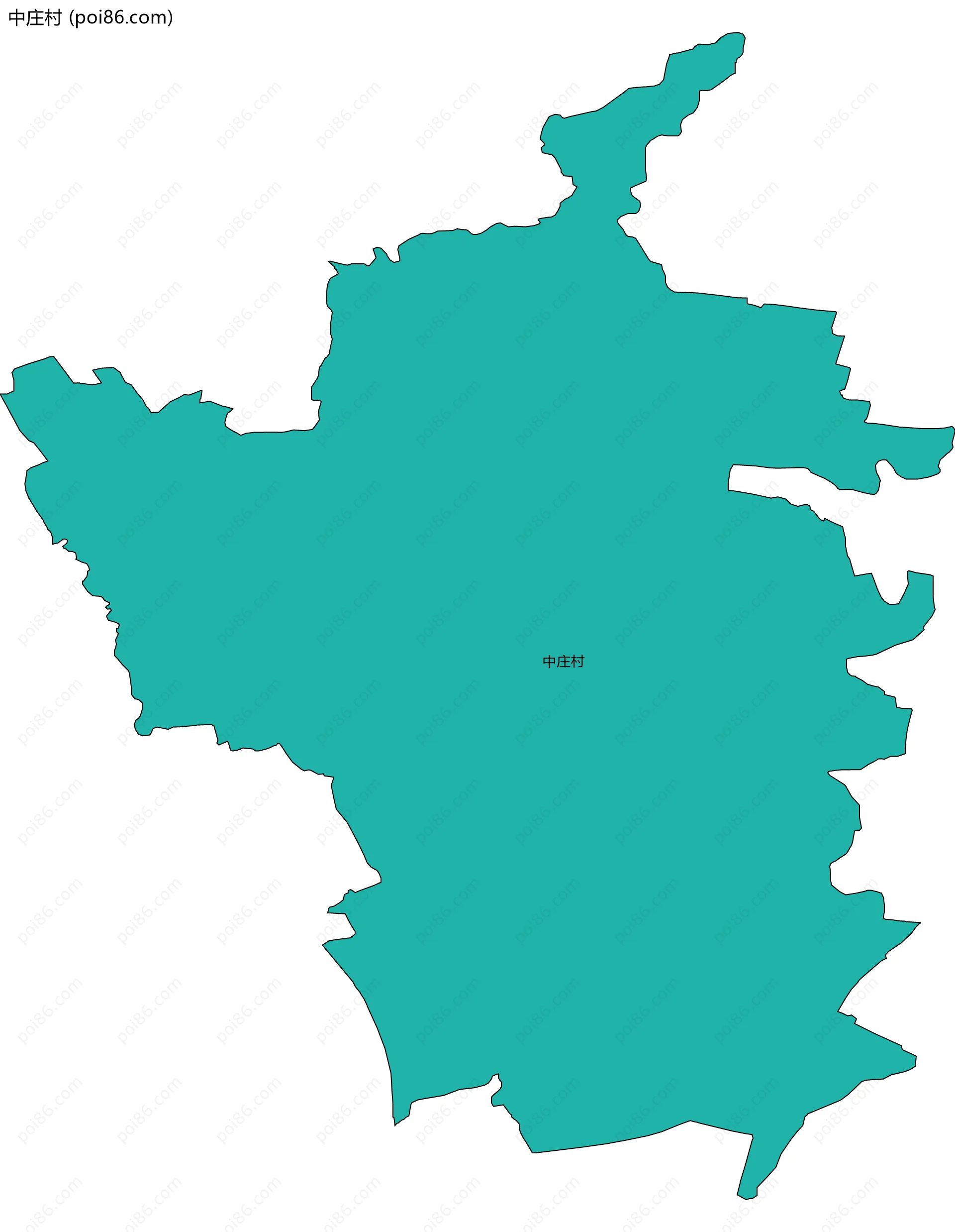 中庄村边界地图