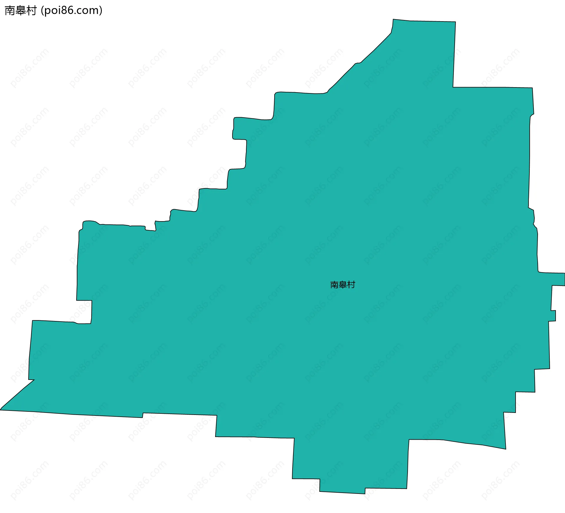 南皋村边界地图