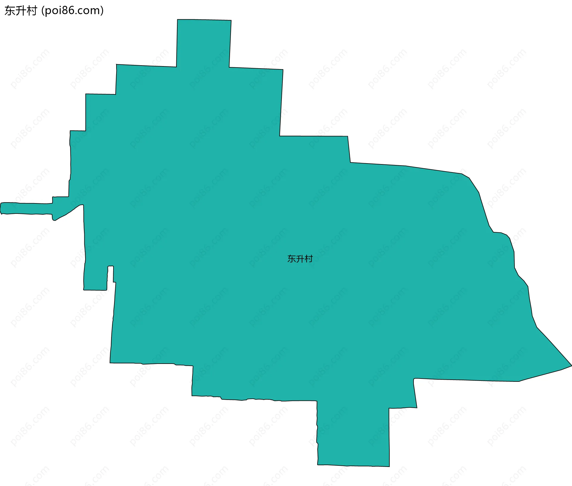 东升村边界地图