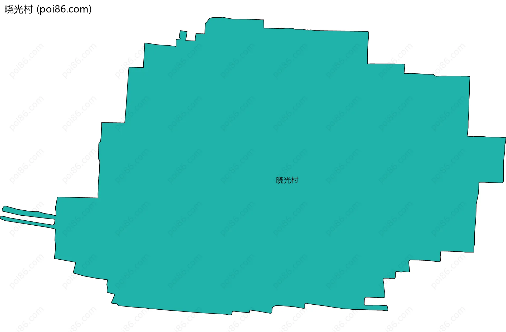 晓光村边界地图