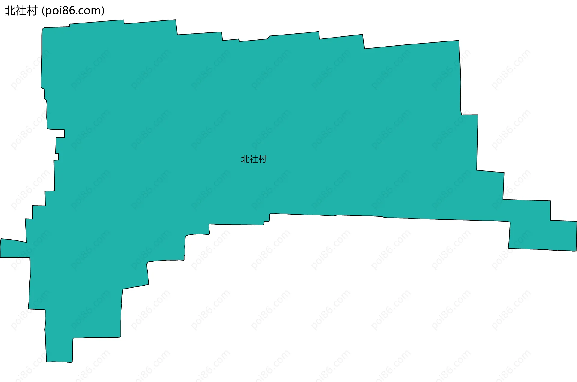 北社村边界地图