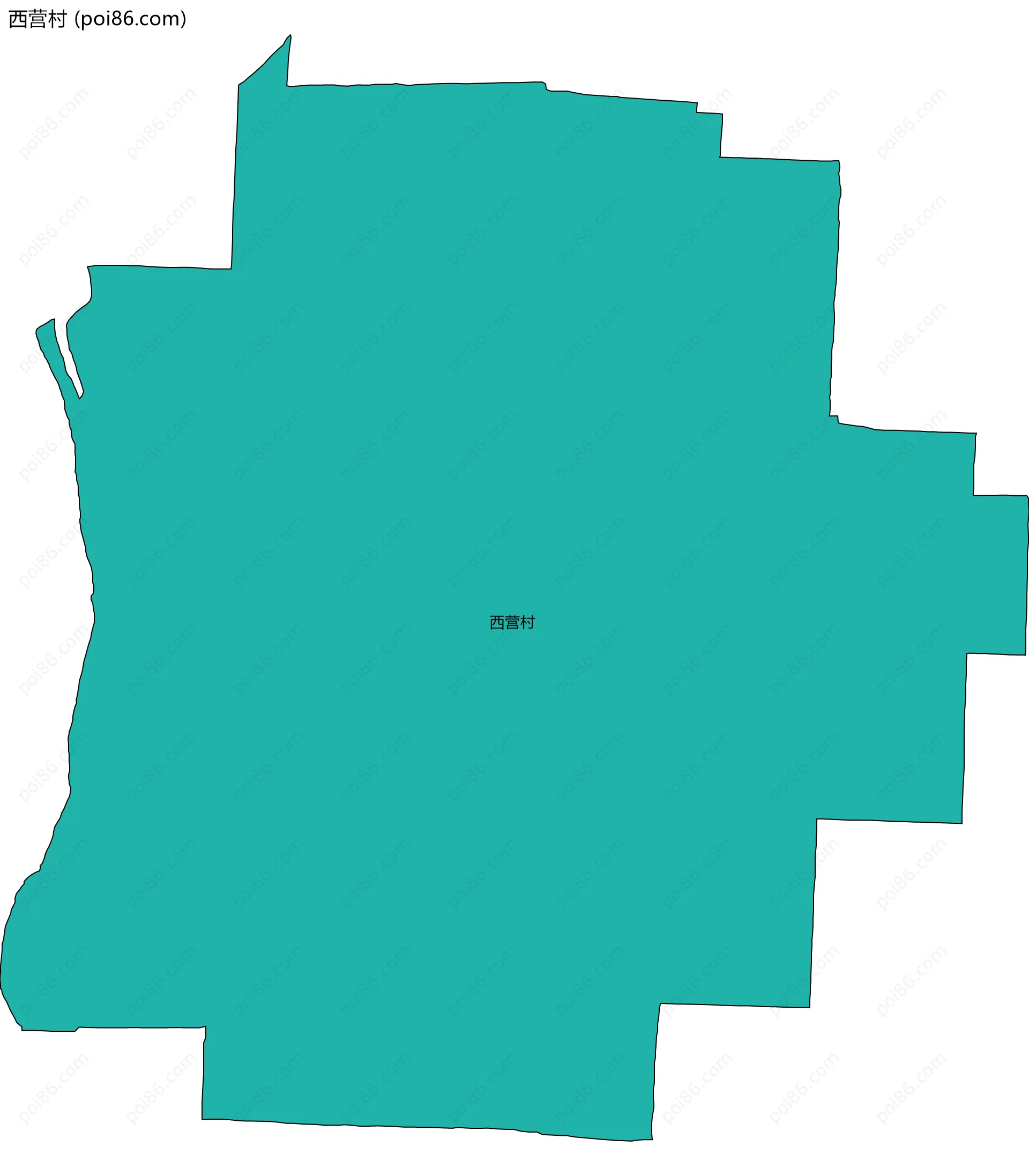 西营村边界地图