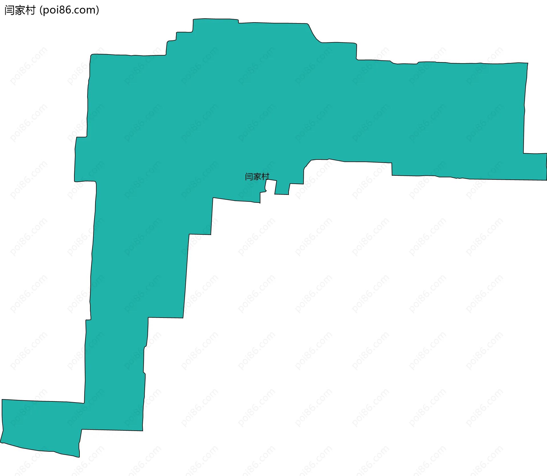 闫家村边界地图
