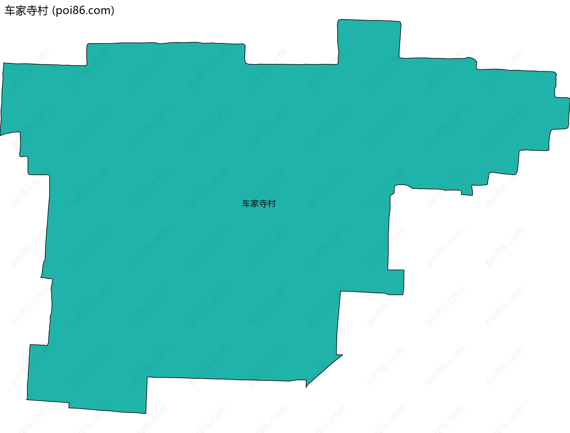 车家寺村边界地图