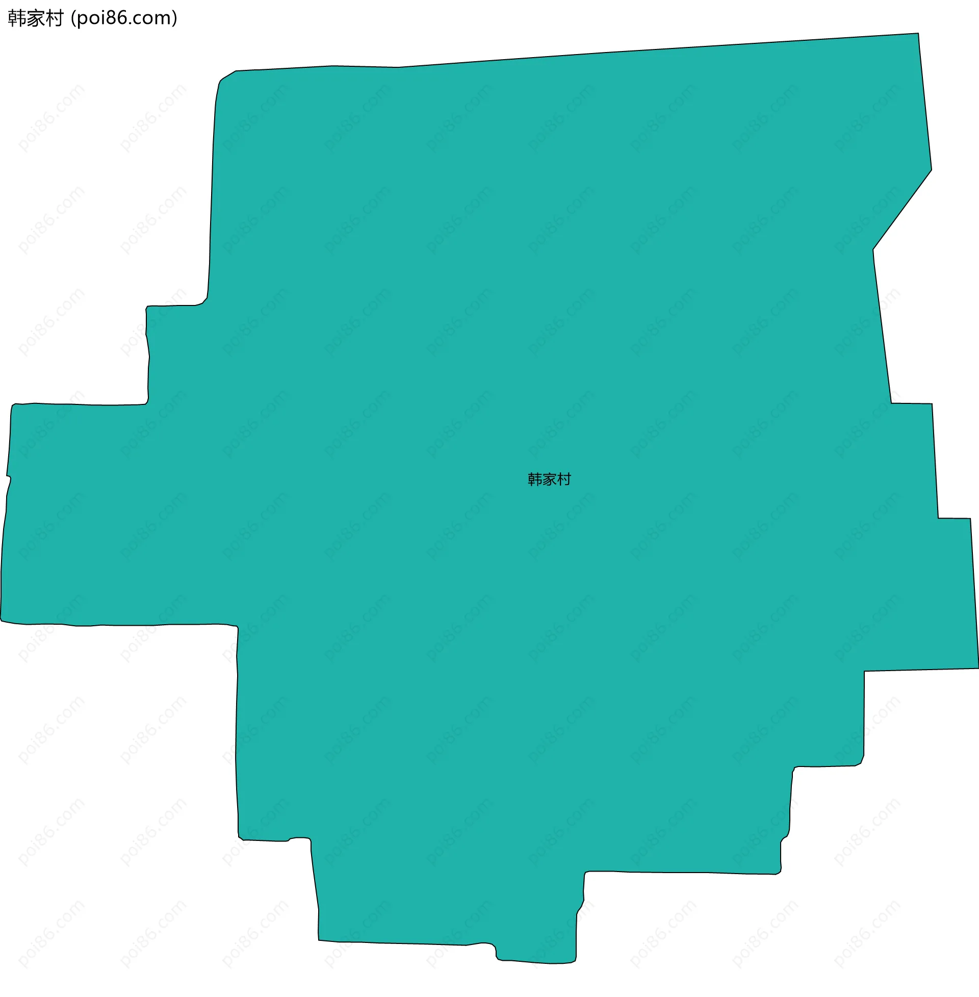韩家村边界地图