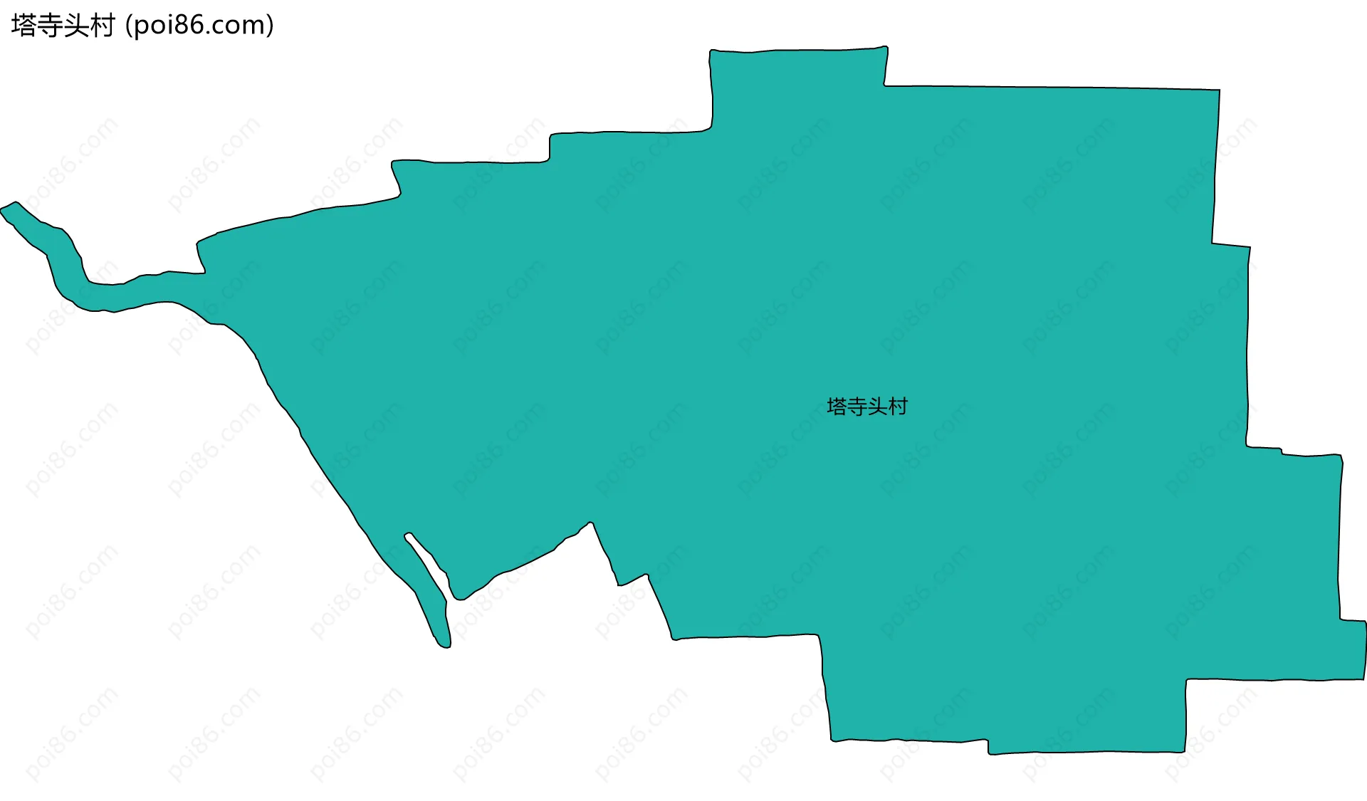 塔寺头村边界地图