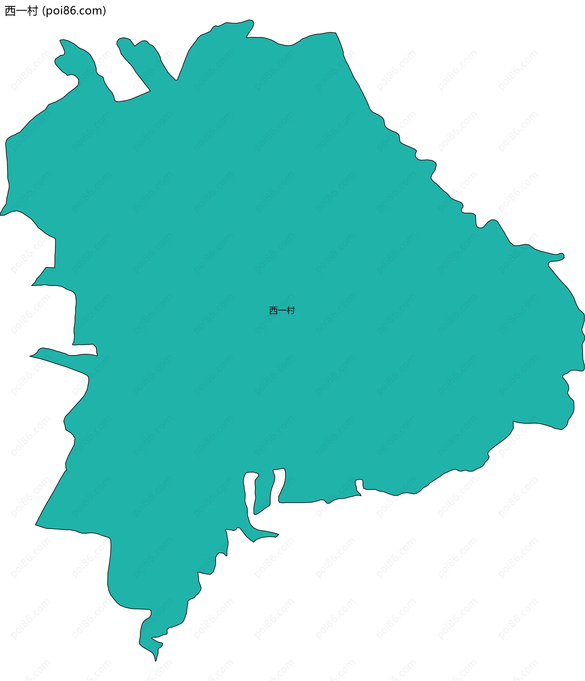 西一村边界地图